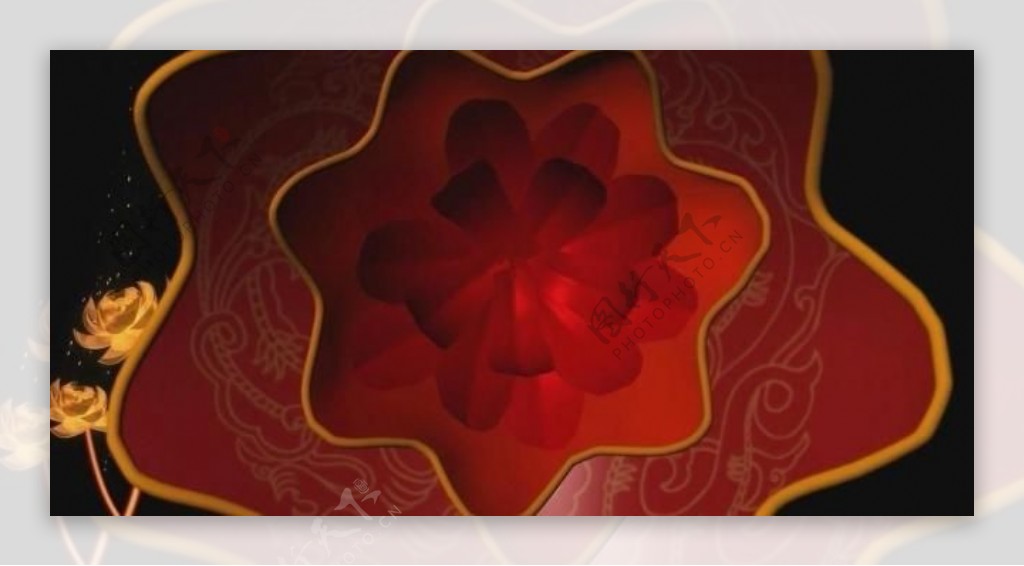 中国红婚礼背景影素材图片
