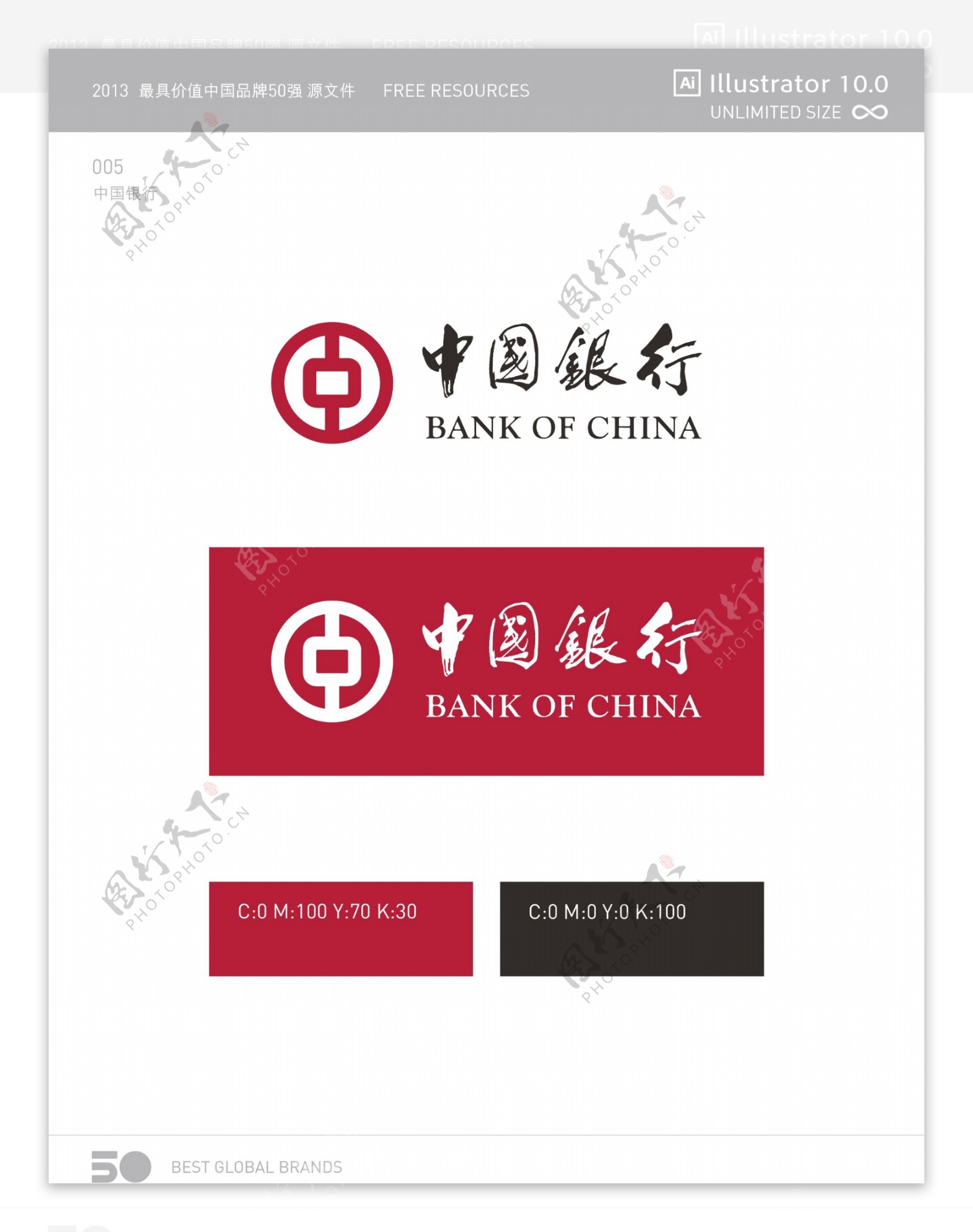 中国银行矢量LOGO模板