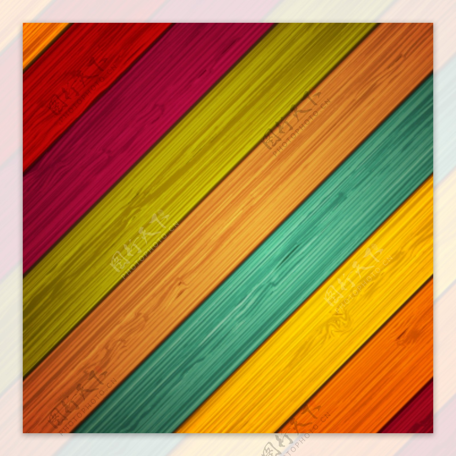 欧美式彩色木板