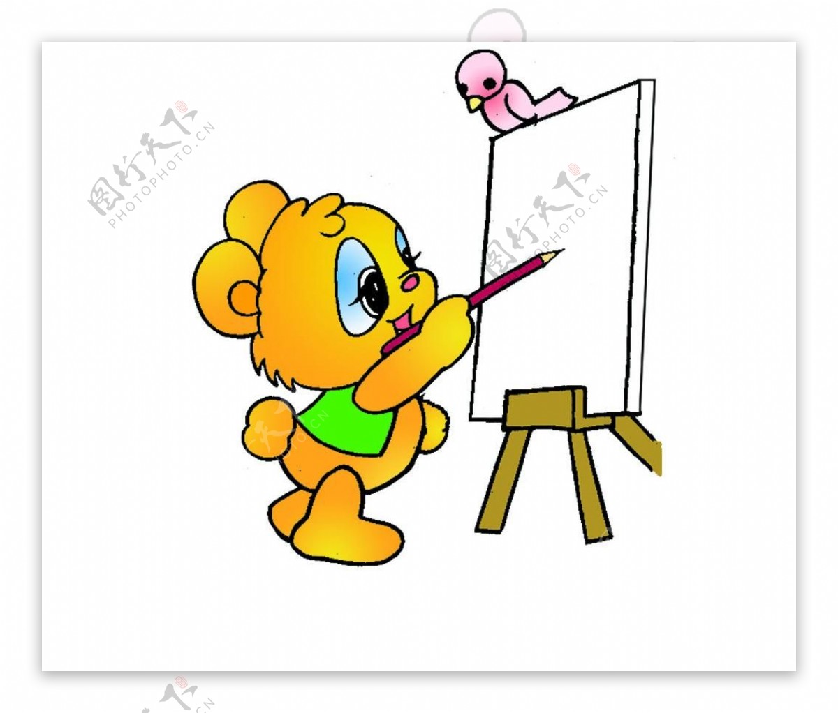 小熊学习图片