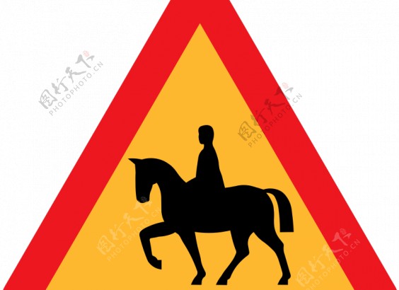 骑马者警告交通矢量符号