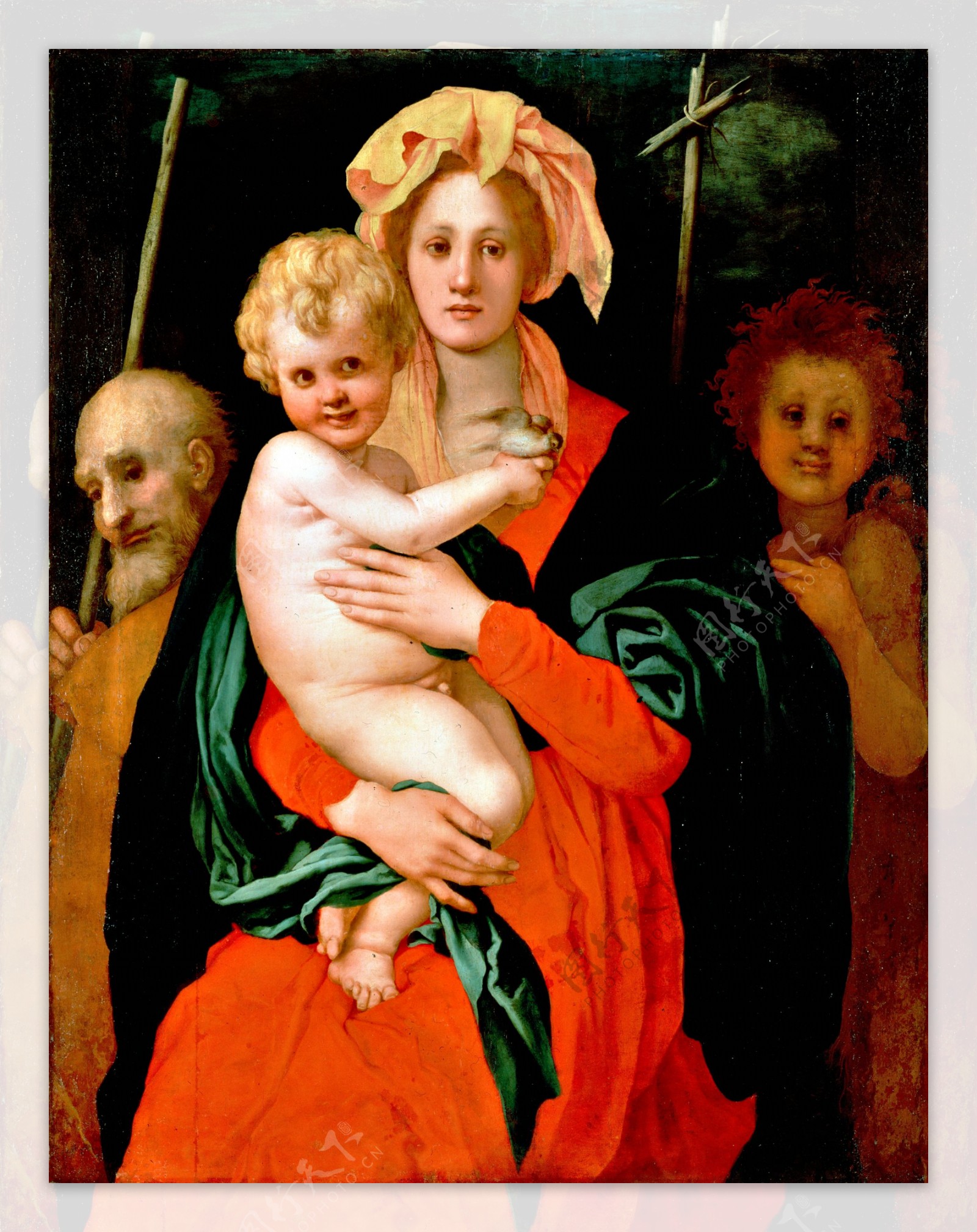 彭托莫圣母子油画图片