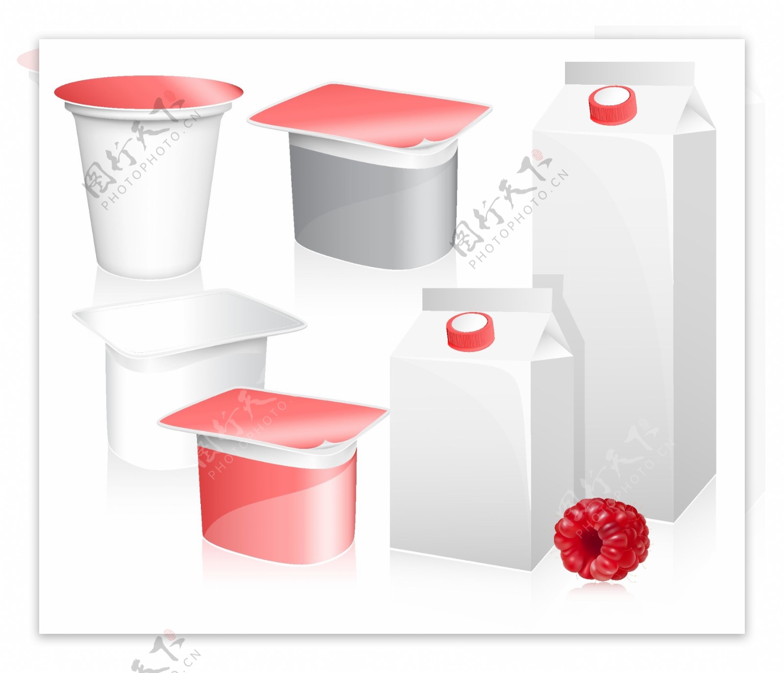 空白酸奶包装设计