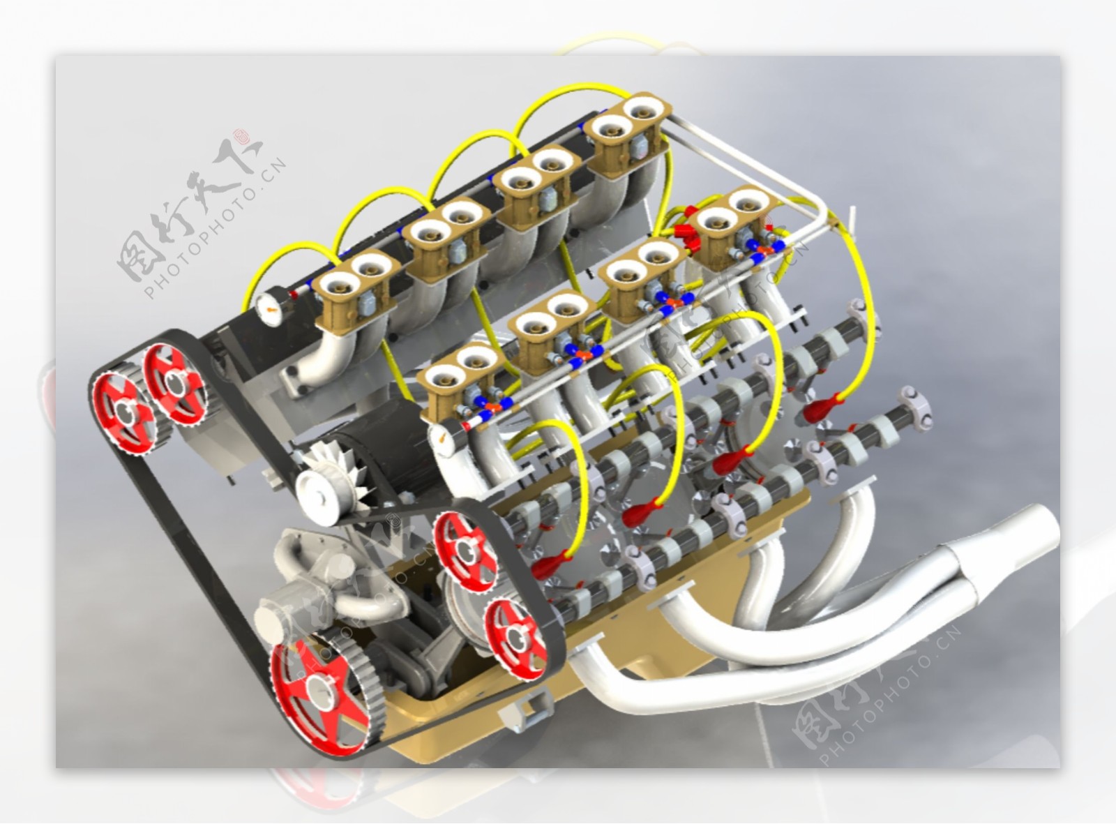 32阀V8引擎