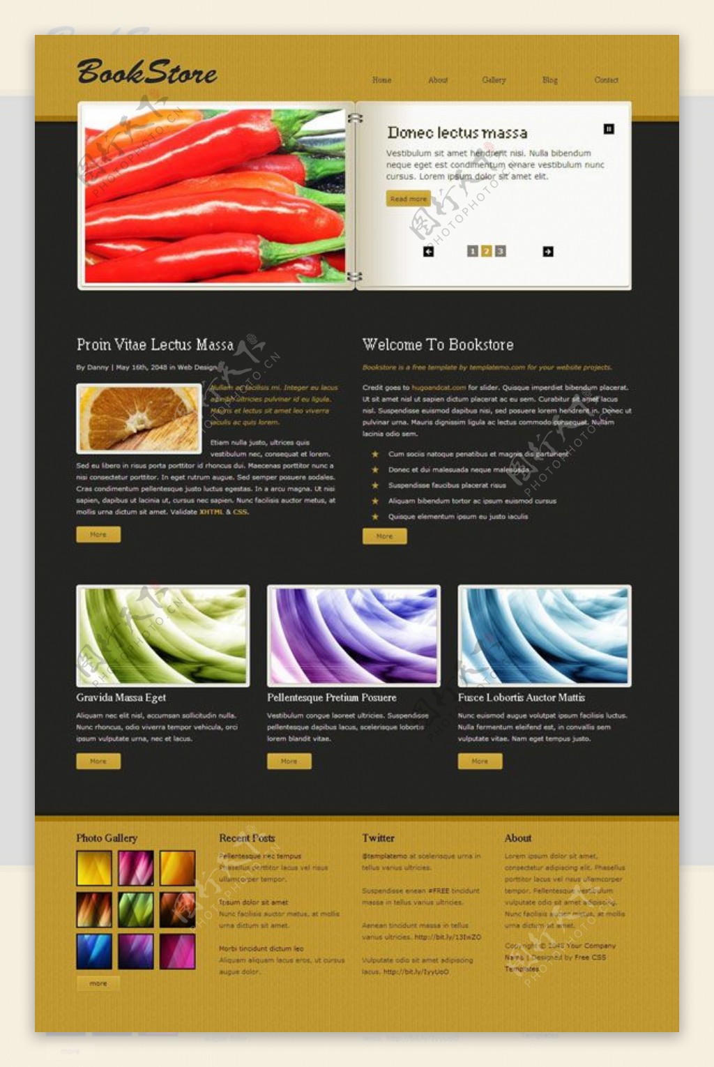 餐饮CSS网页模板