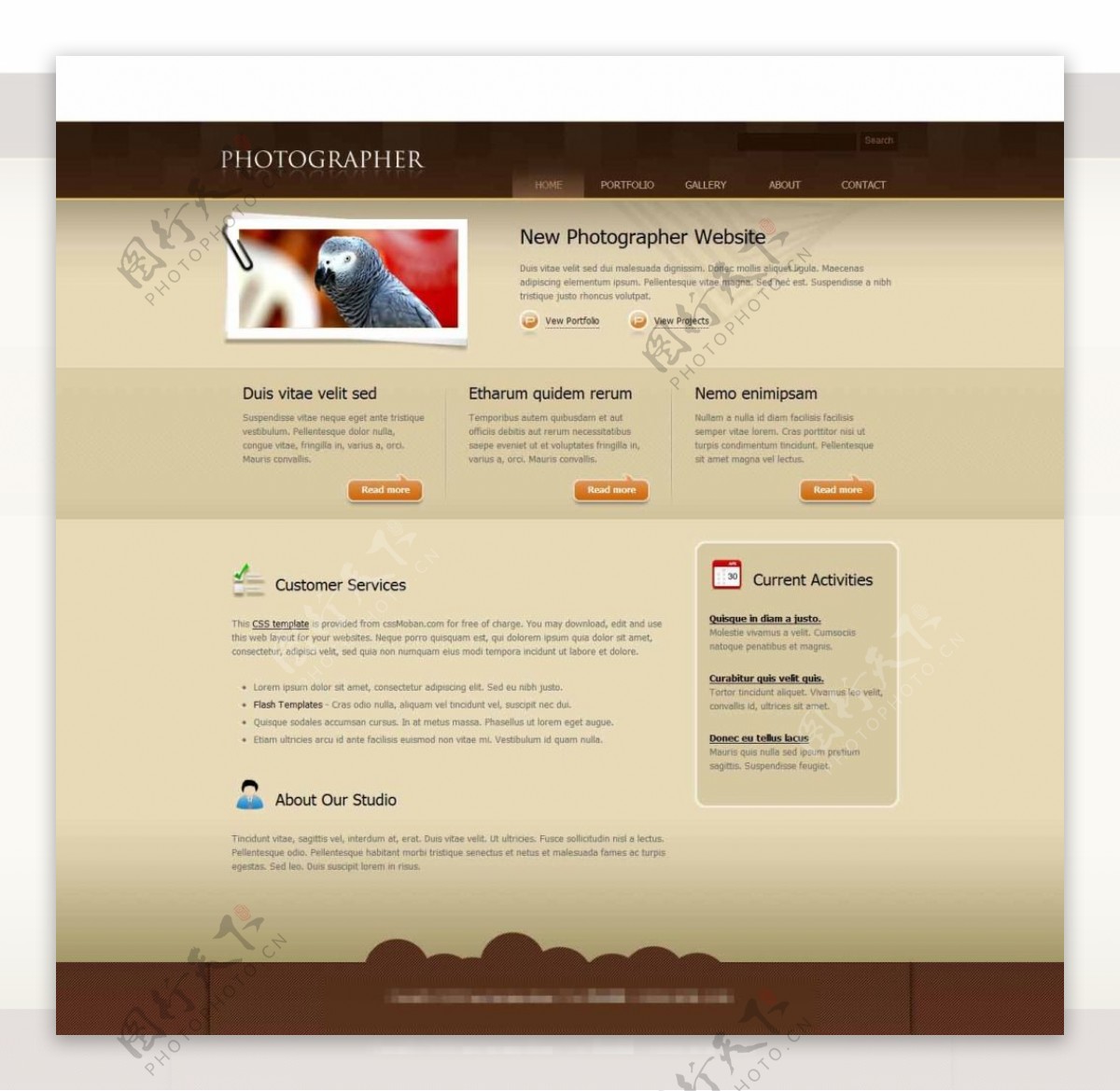 精品网页设计CSS模板