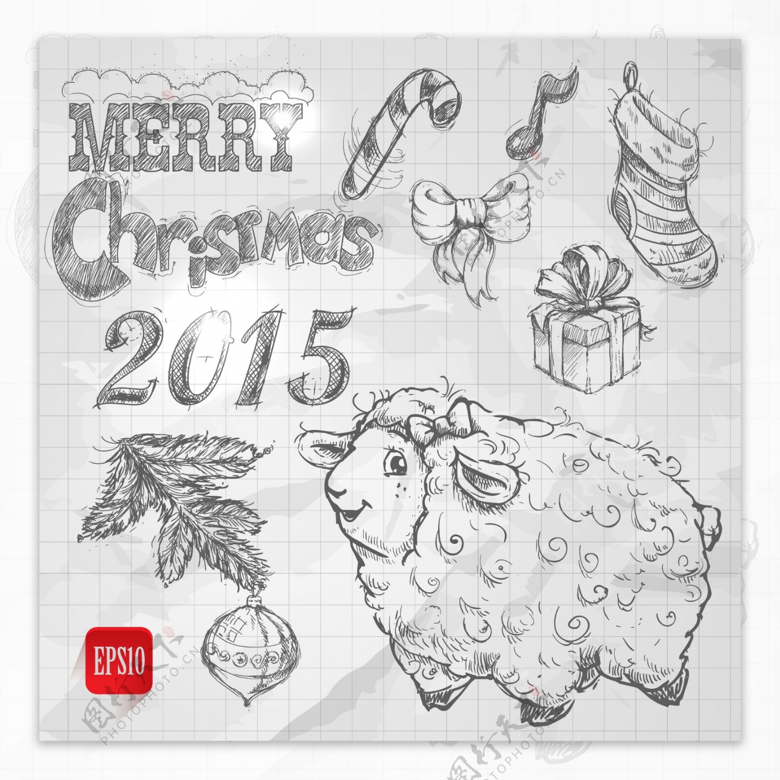 2015羊年矢量绘画素材