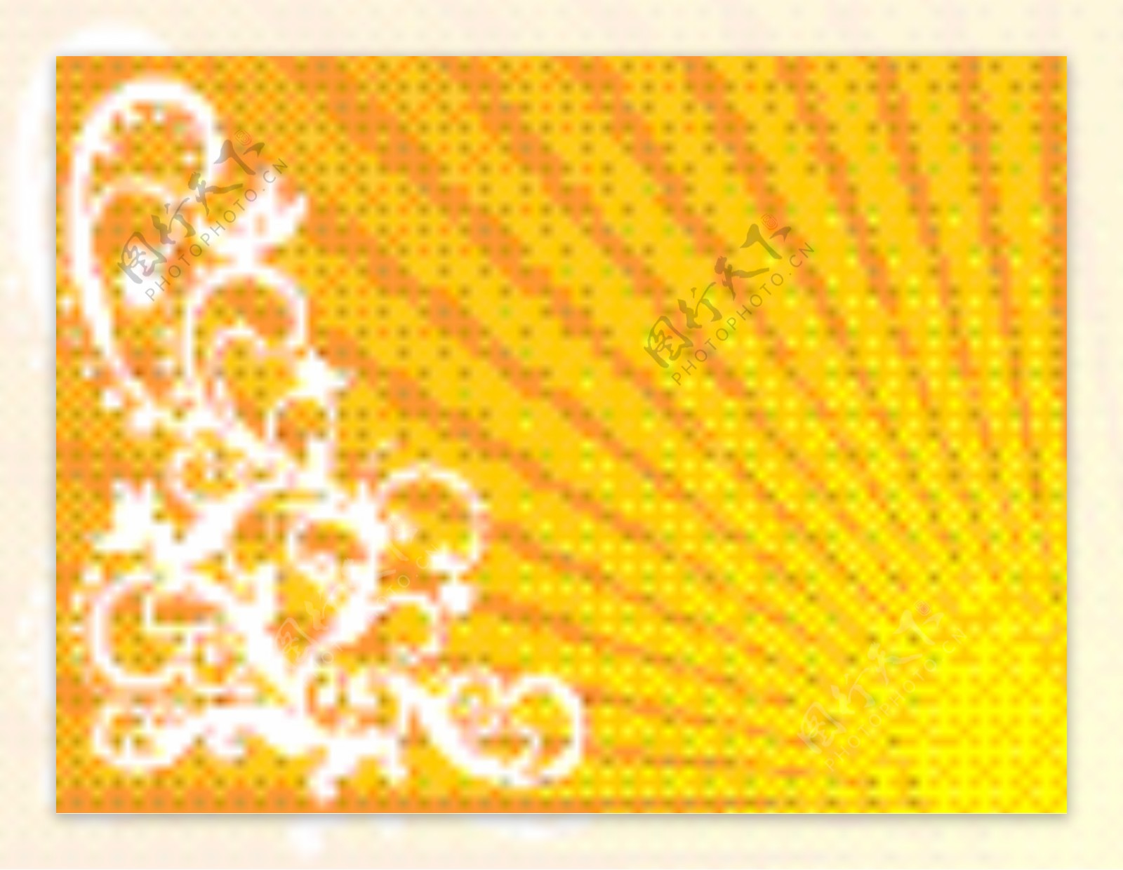 黄色的花的爱情主题矢量壁纸
