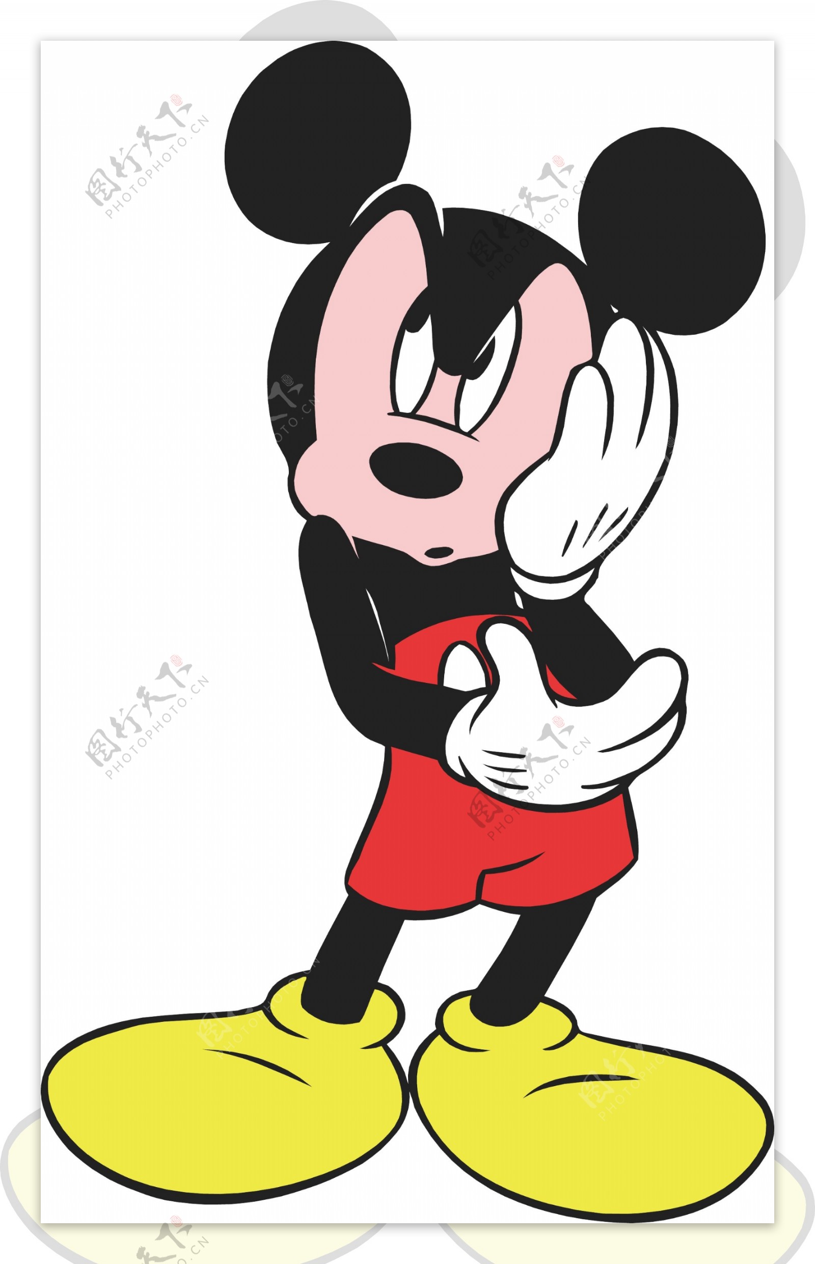 印花矢量图可爱卡通迪士尼米老鼠免费素材