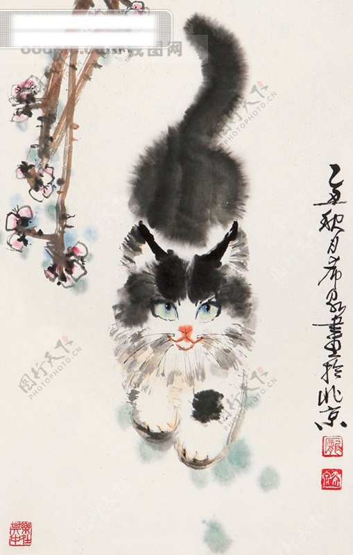 庞希泉现代国画猫8