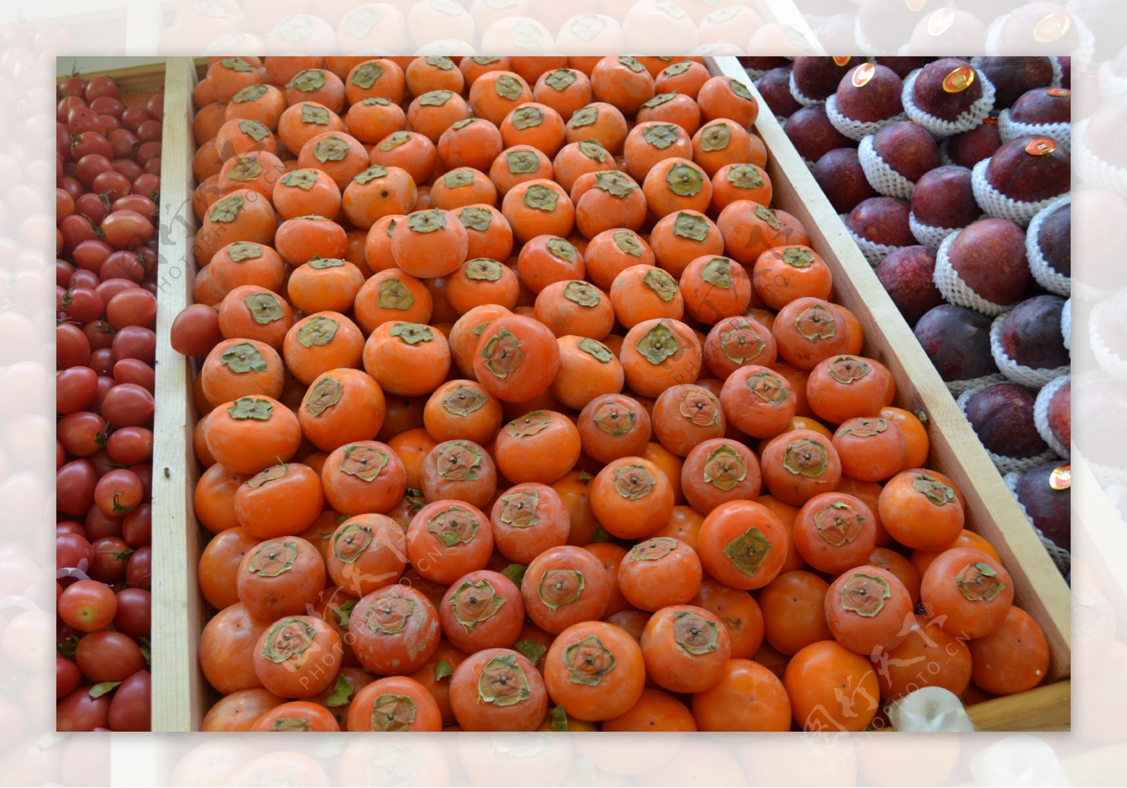 超市柿子图片