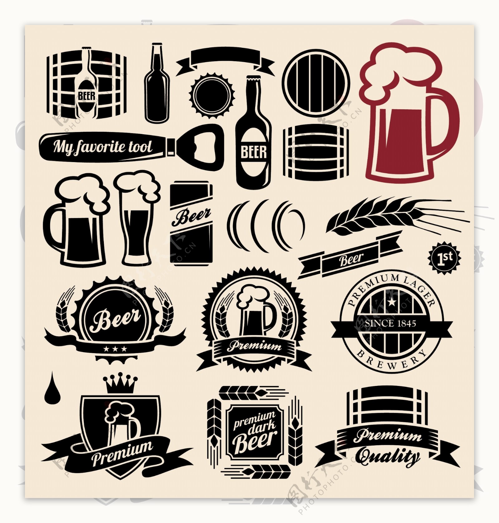 啤酒图标图片