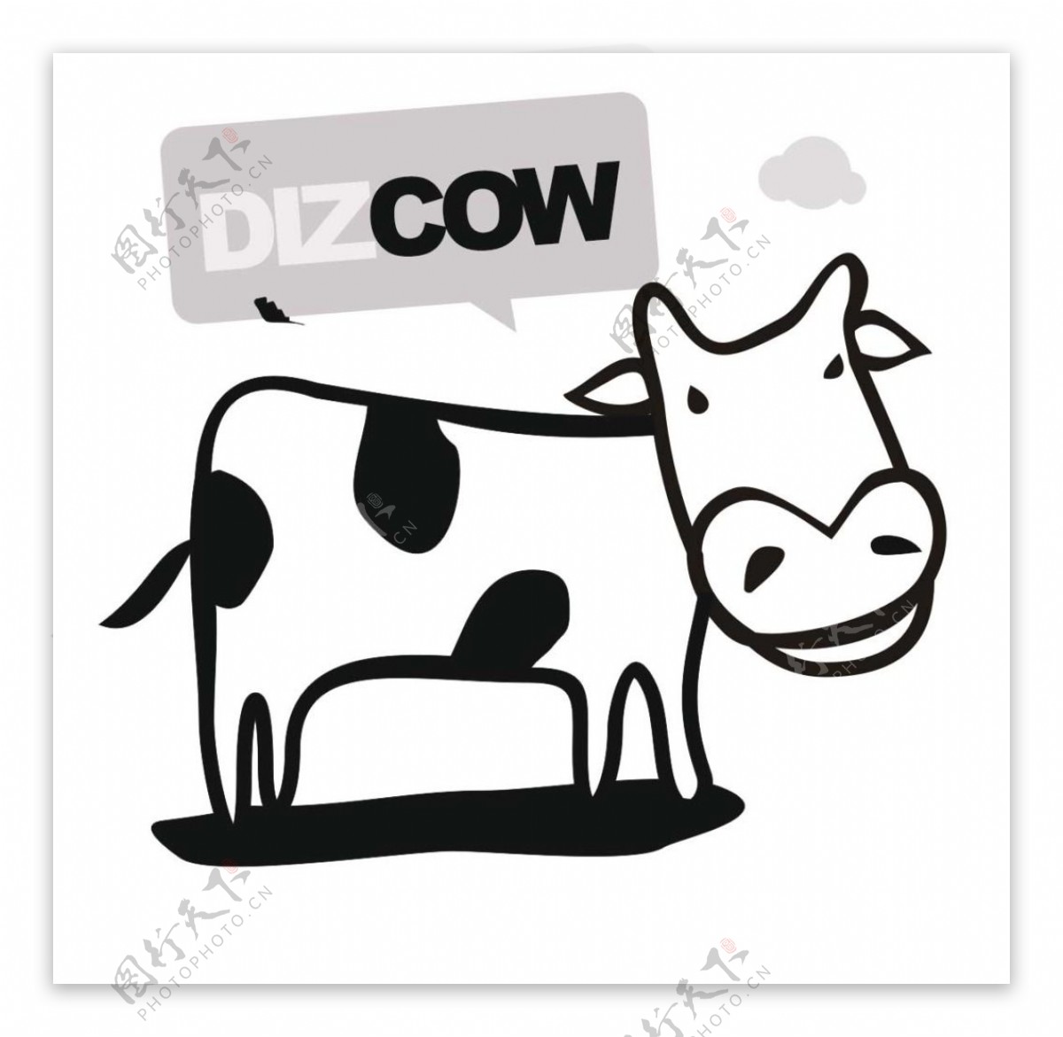 奶牛logo通用素材