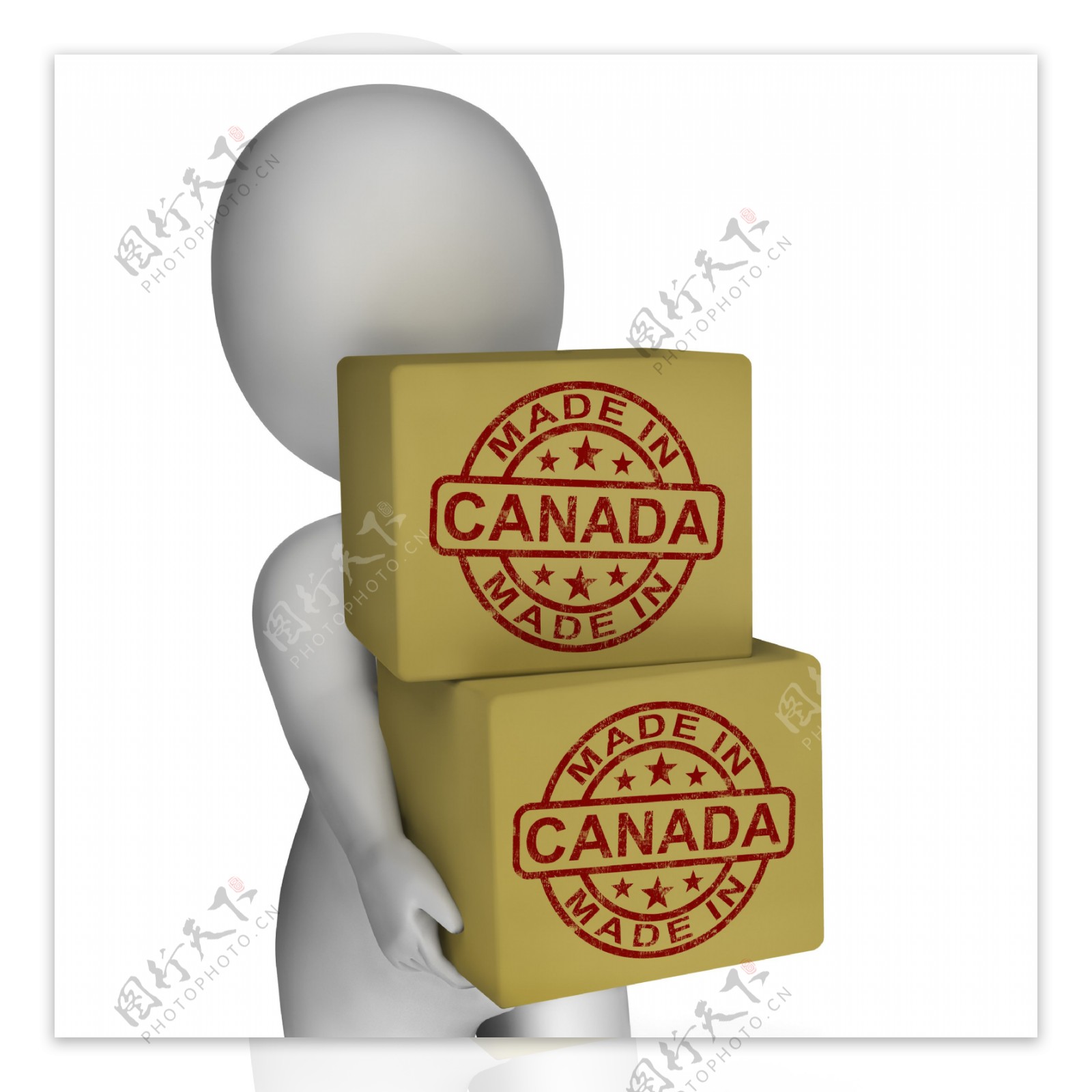 在加拿大的邮票框显示加拿大产品