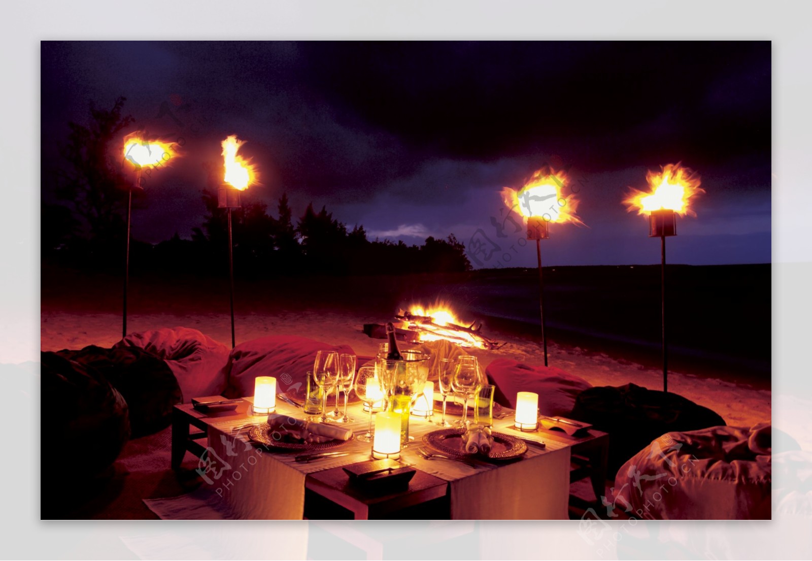 毛里求斯酒店沙滩夜景图片