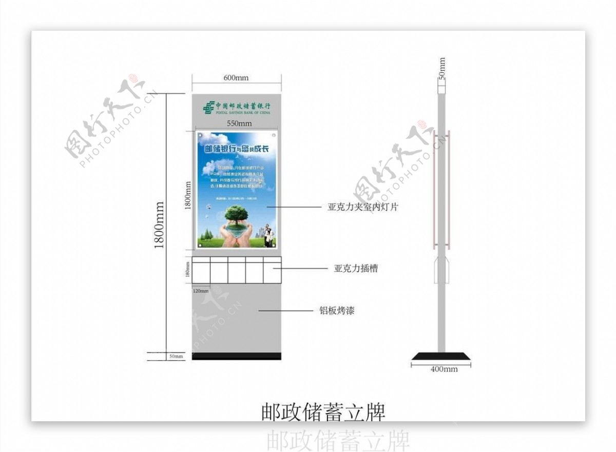 邮政储蓄立牌图片