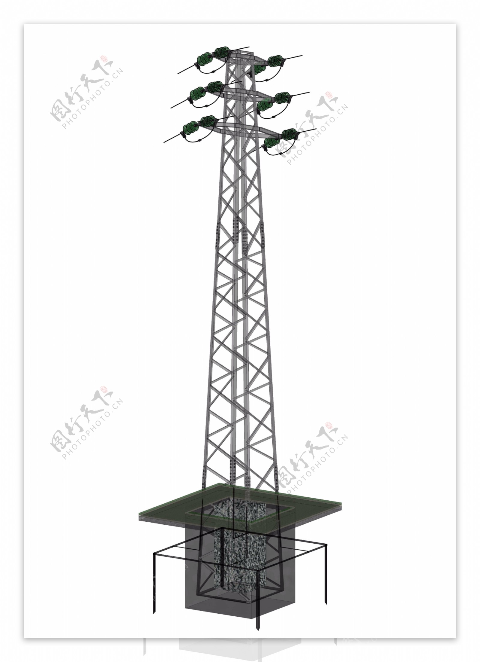 中压架空电力线路塔952d平均900毫米