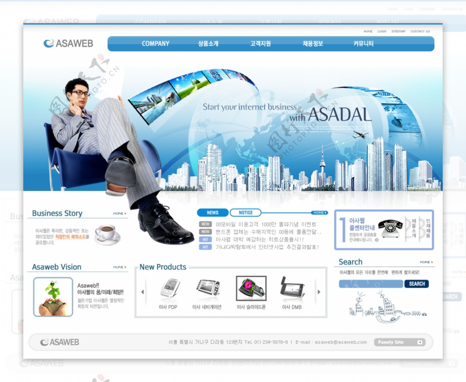 高清韩国网页模板图片