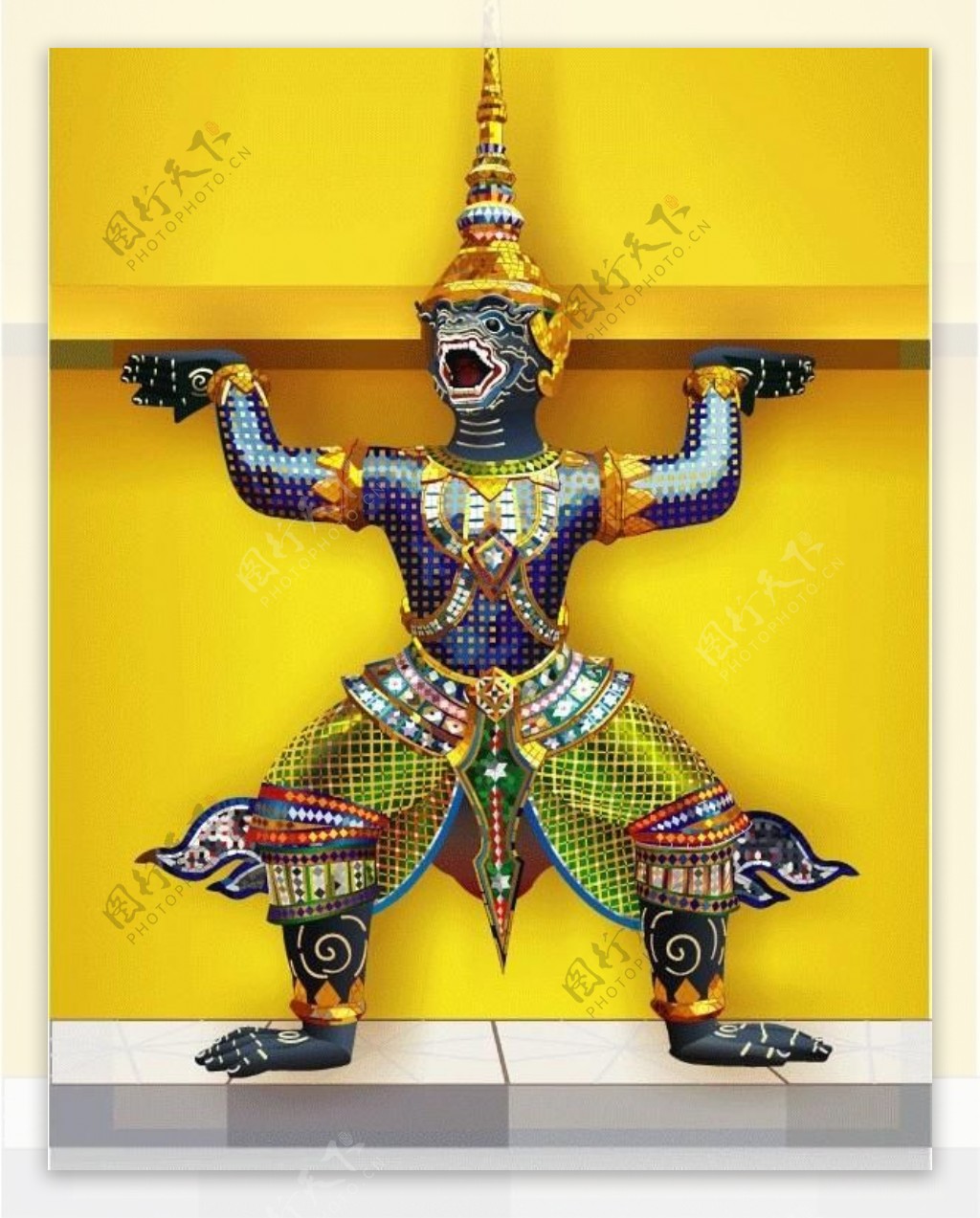色彩的传统泰国神像矢量素材