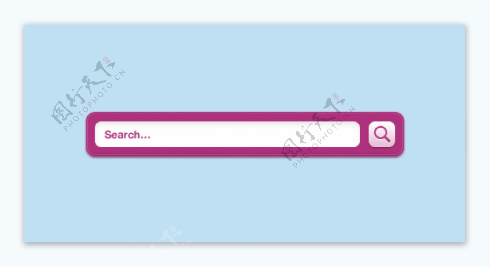 粉红色的充满活力的搜索界面PSD