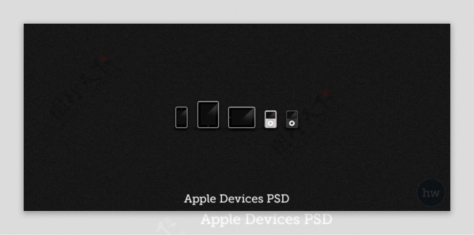 5光泽的最小的苹果设备图标psd
