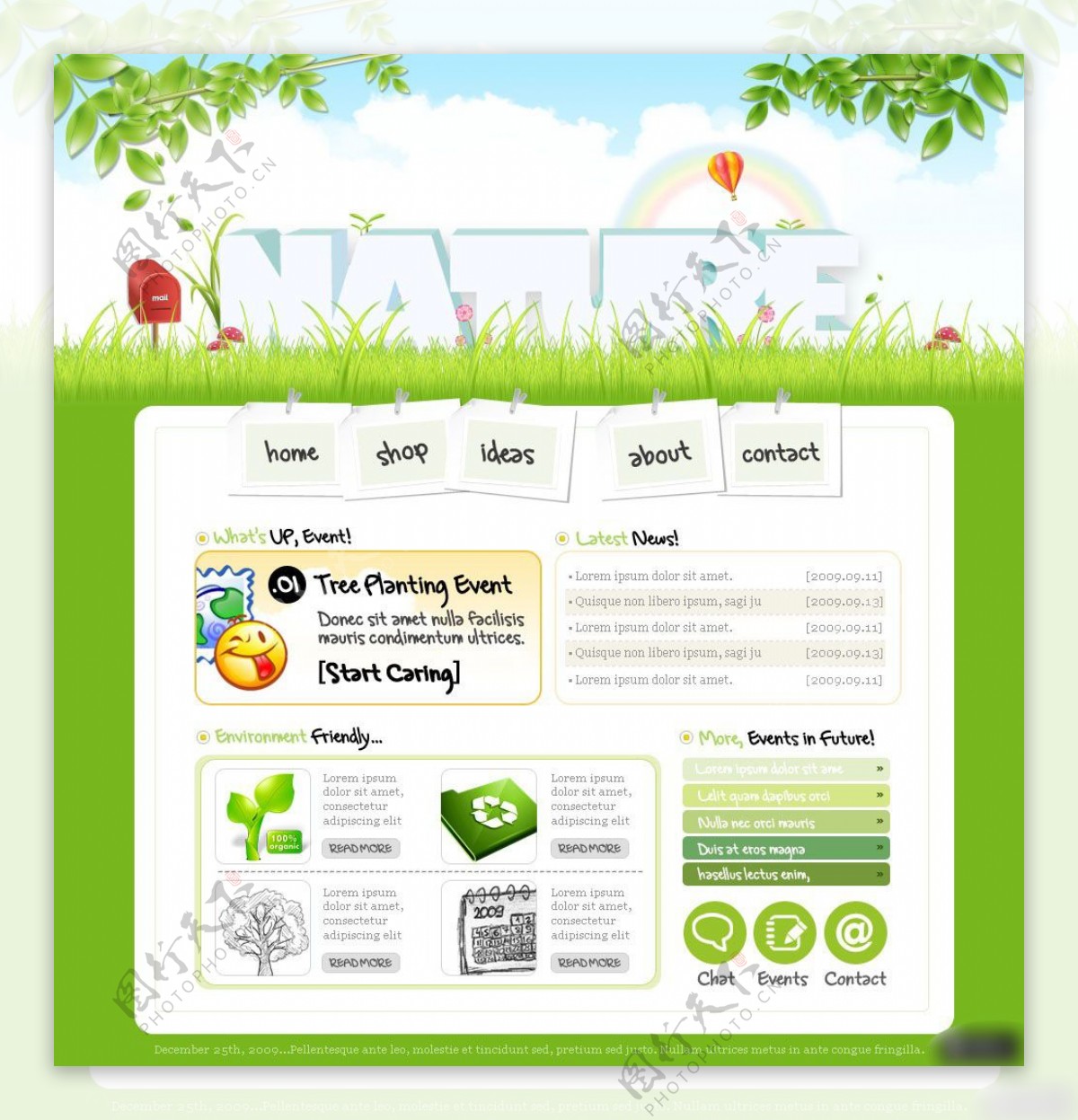 绿色环保类网页设计