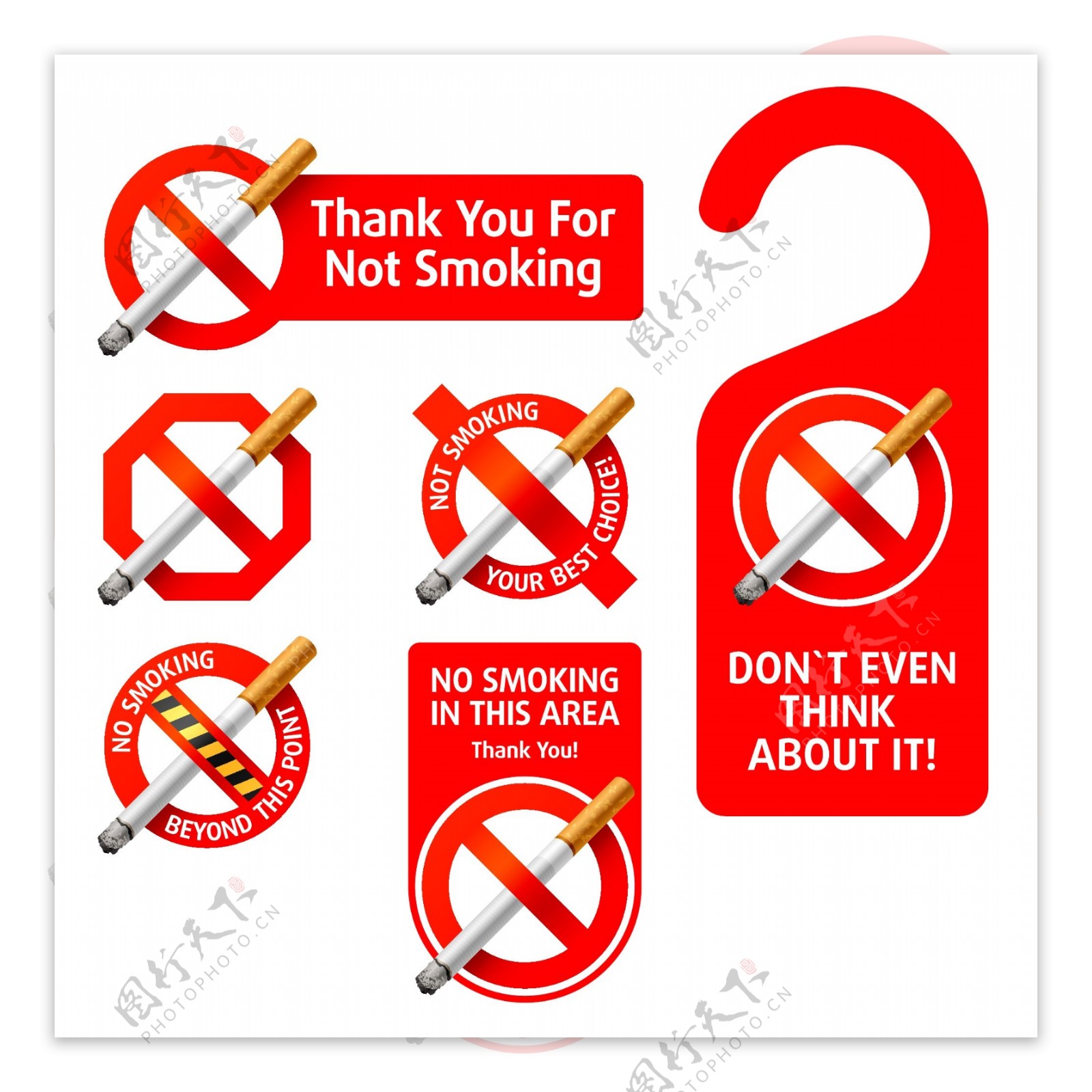 高清晰禁止吸烟标志