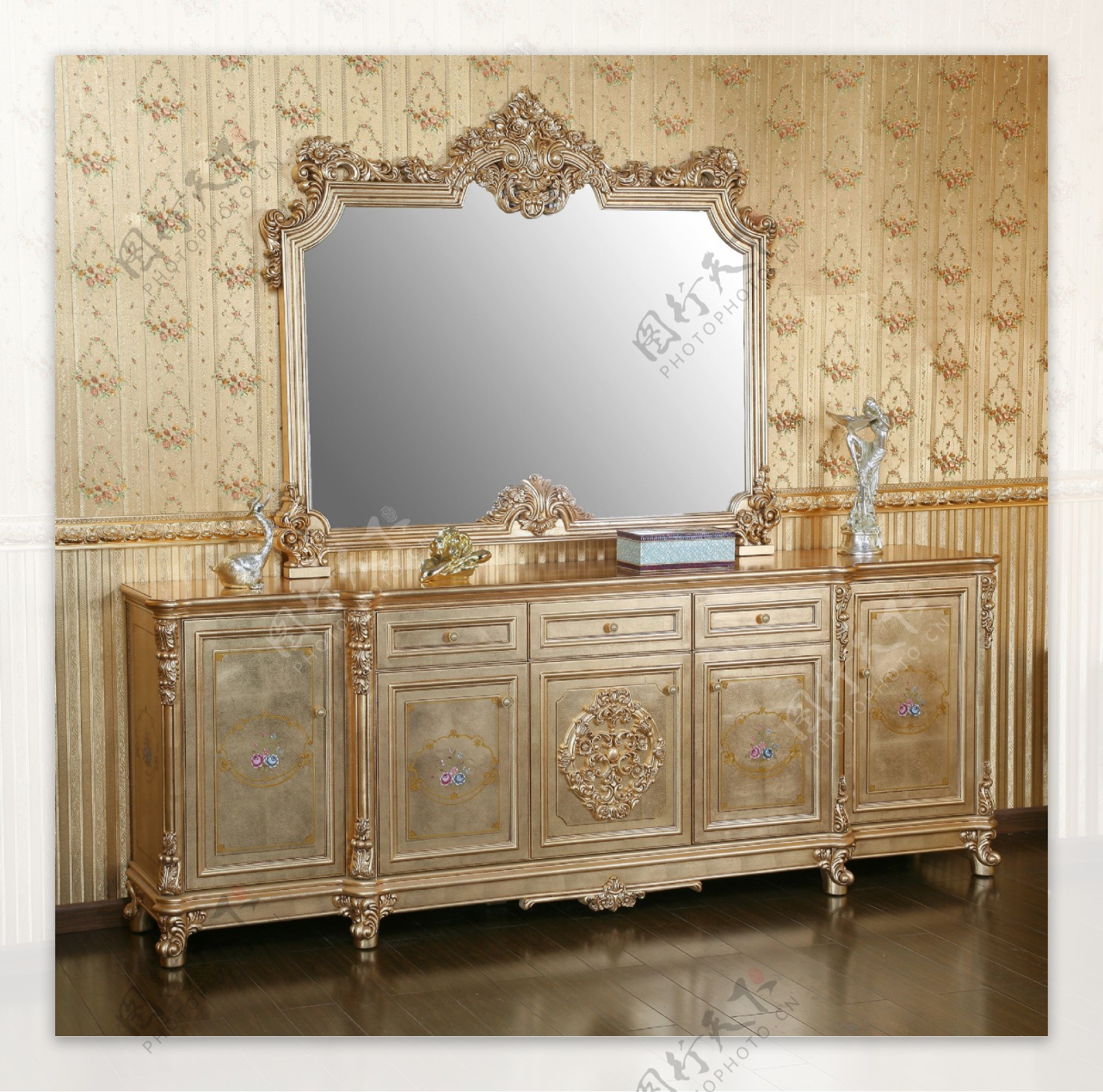 古典艺术欧式装修镜子图片