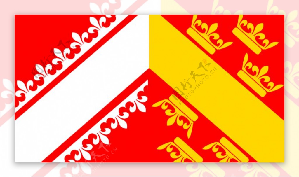 法国阿尔萨斯地区旗帜矢量图像