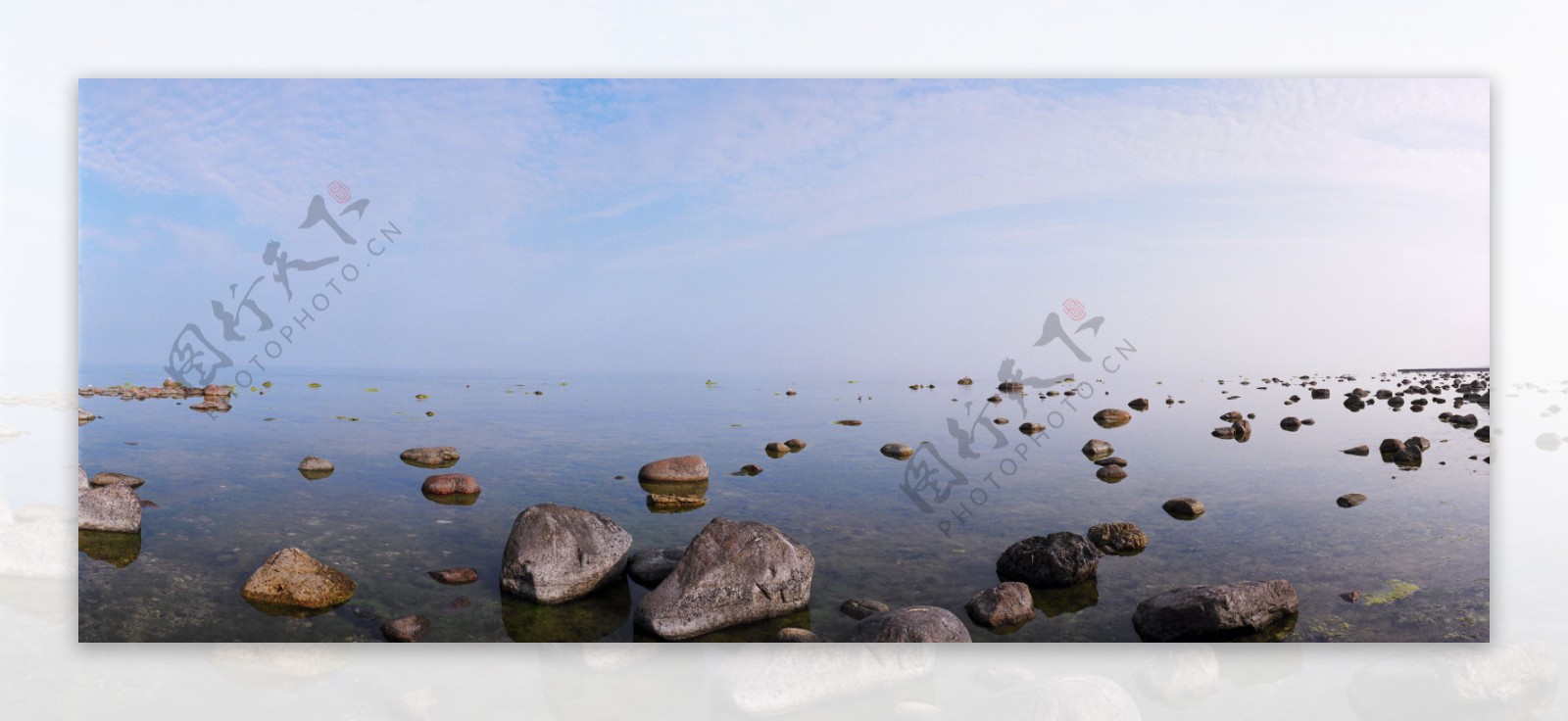 海滩石头风光景色图片