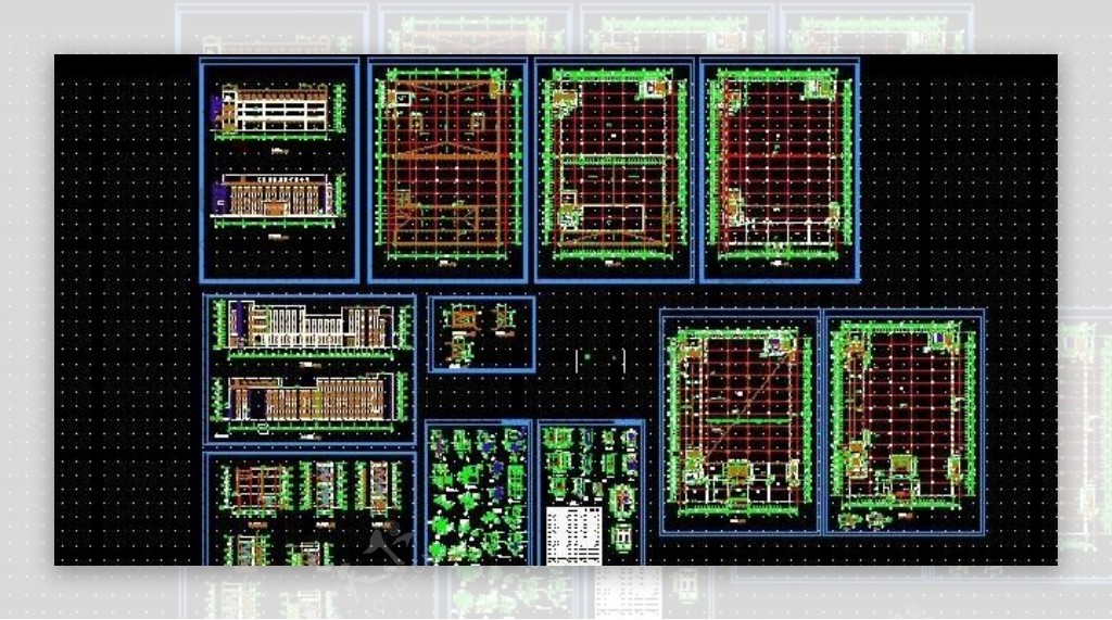 三层大型厂房车间建筑施工图纸