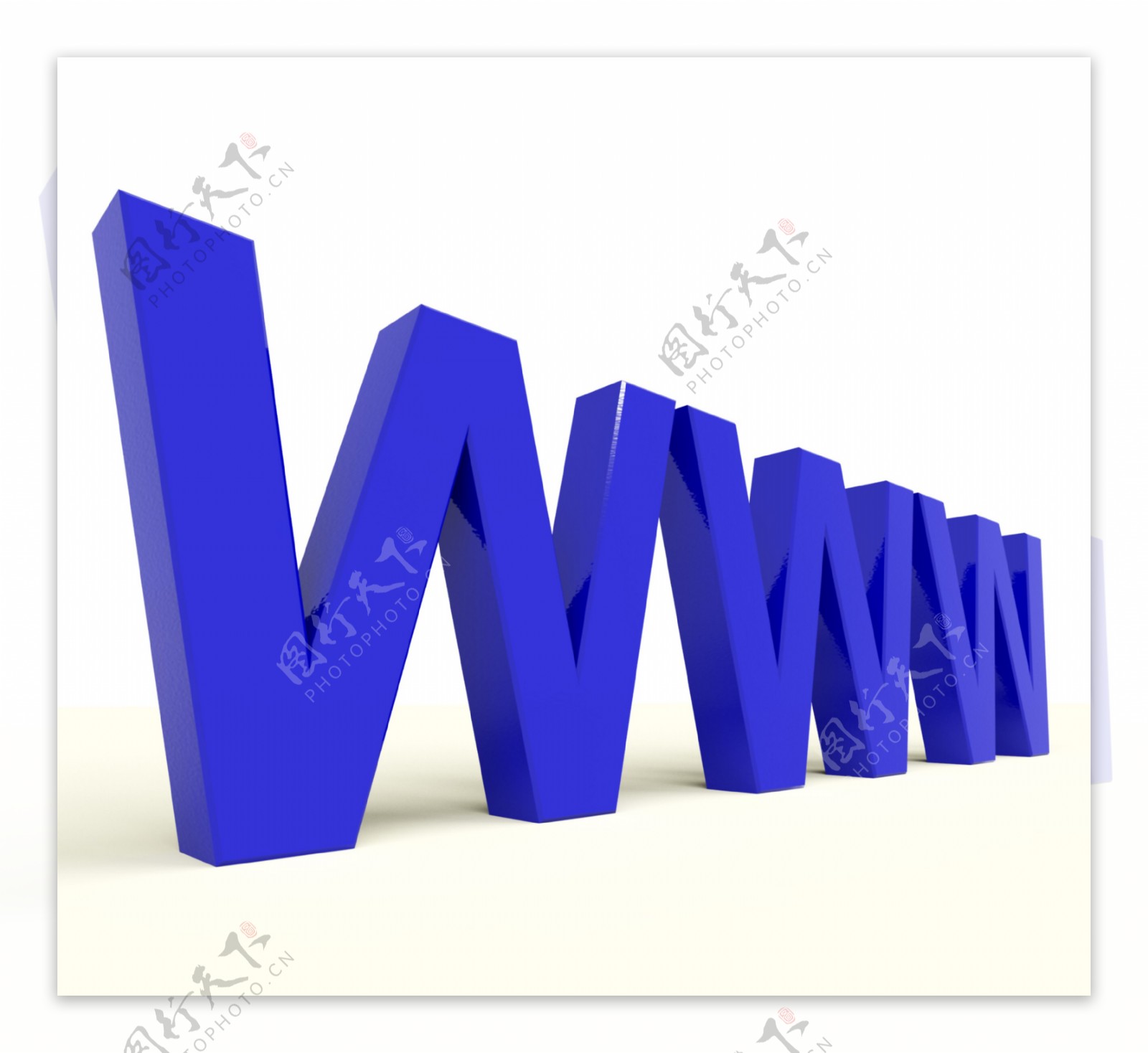 WWW字显示在线网站或互联网