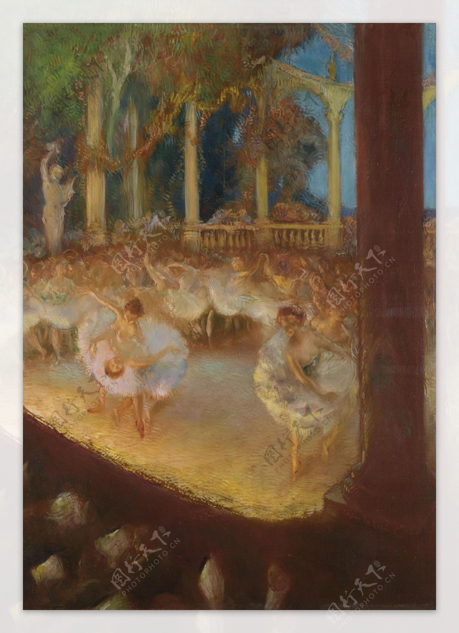 GastonLaToucheBallerinasintheTheatreTheBallet大师画家风景画静物油画建筑油画装饰画