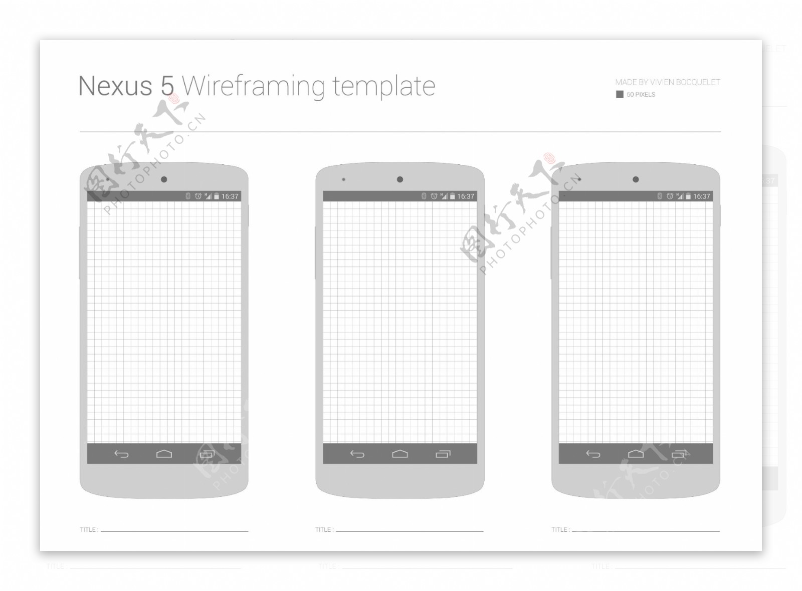 Nexus5线框模板