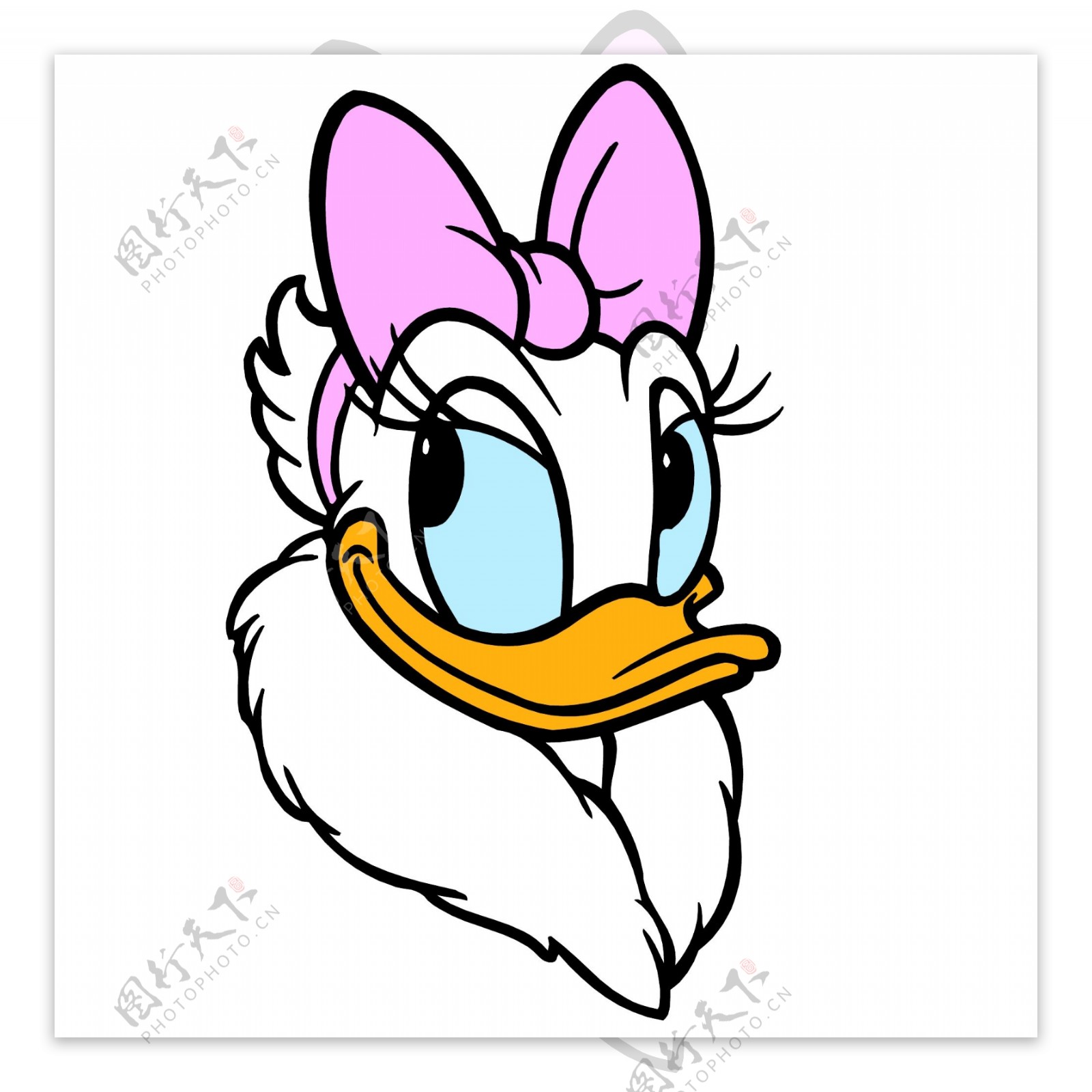 印花矢量图可爱卡通卡通动物鸭子卡通形象免费素材