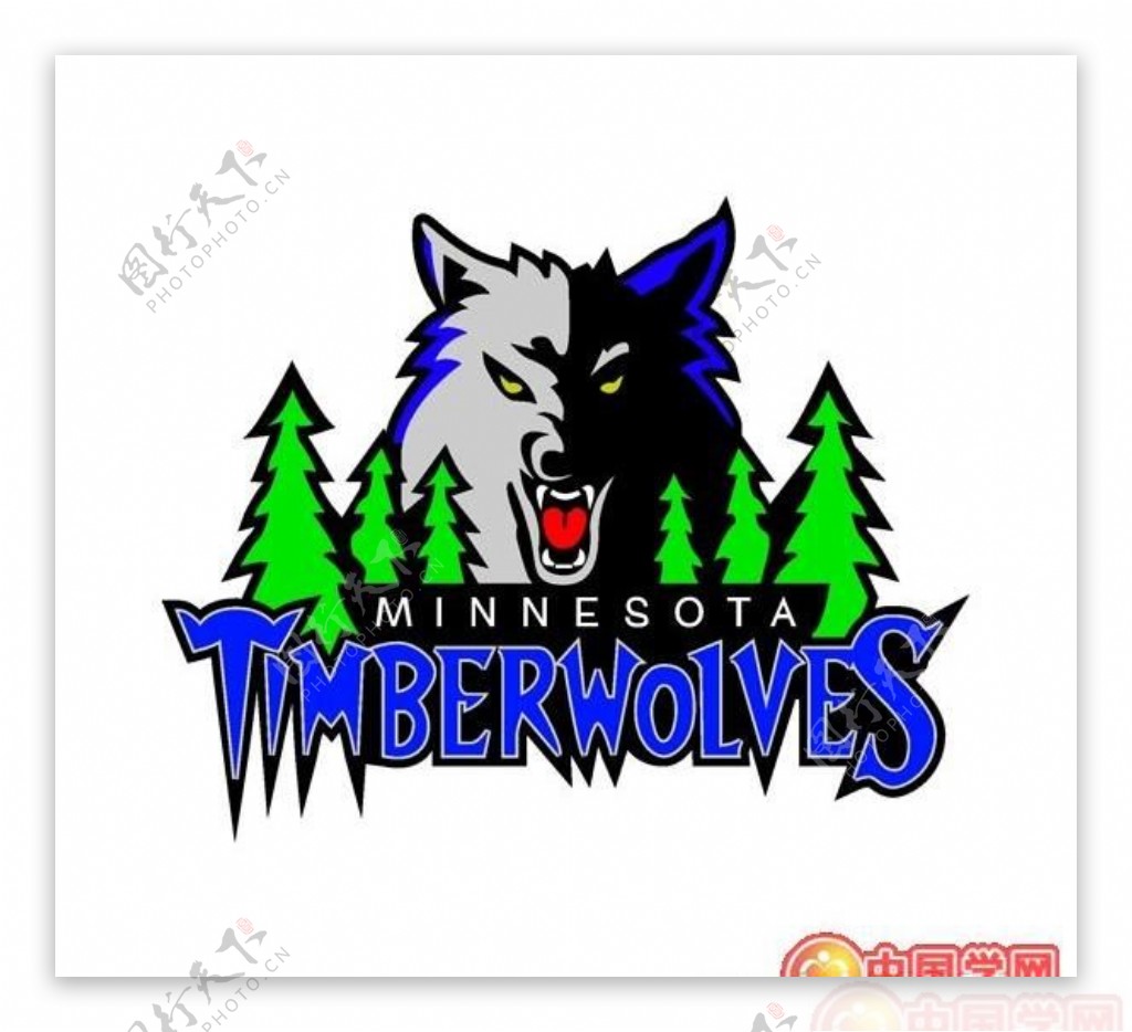 矢量明尼苏达森林狼队标志MinnesotaTimberwolves