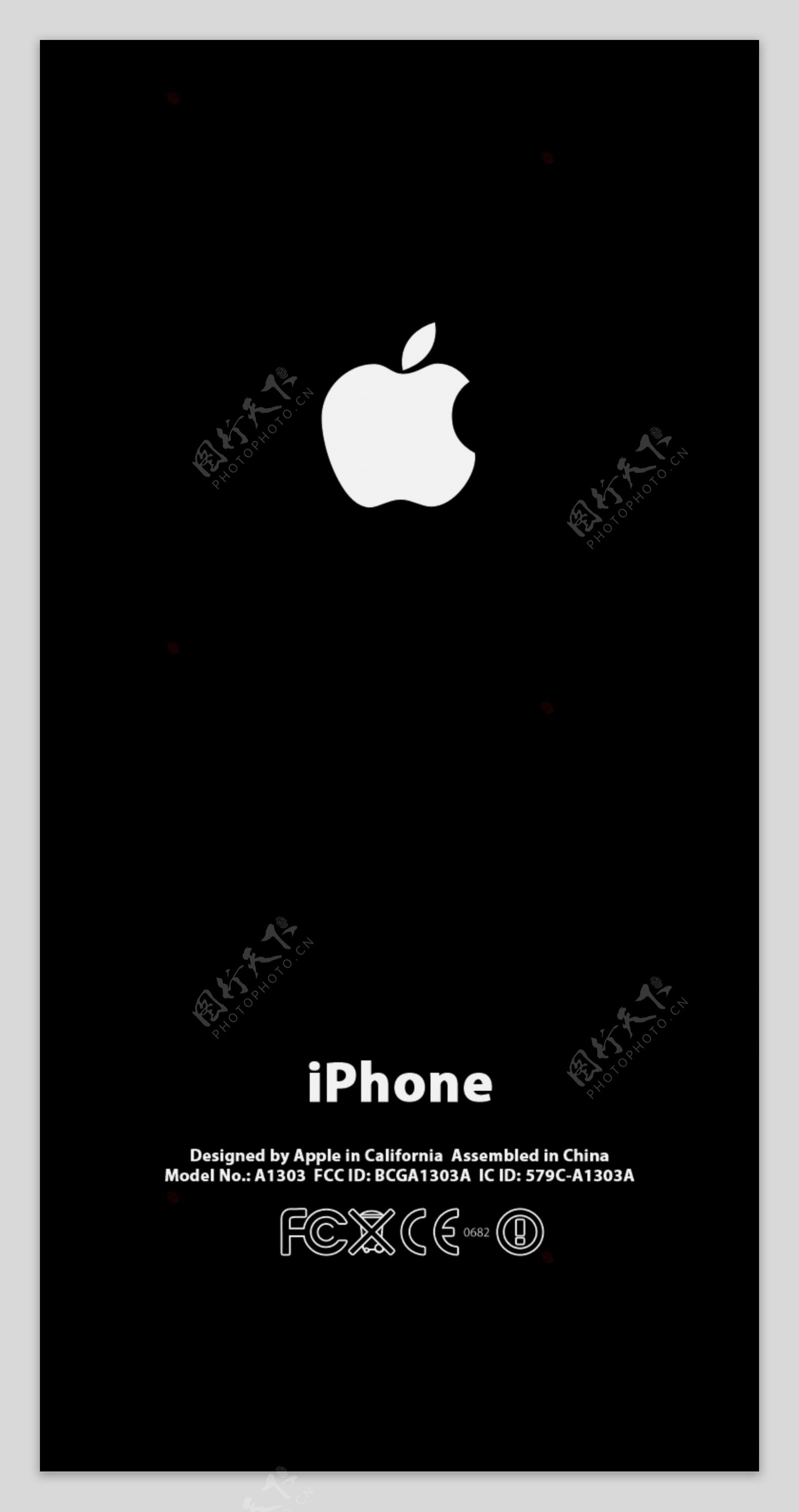苹果iPhone4G的黑色3D模型
