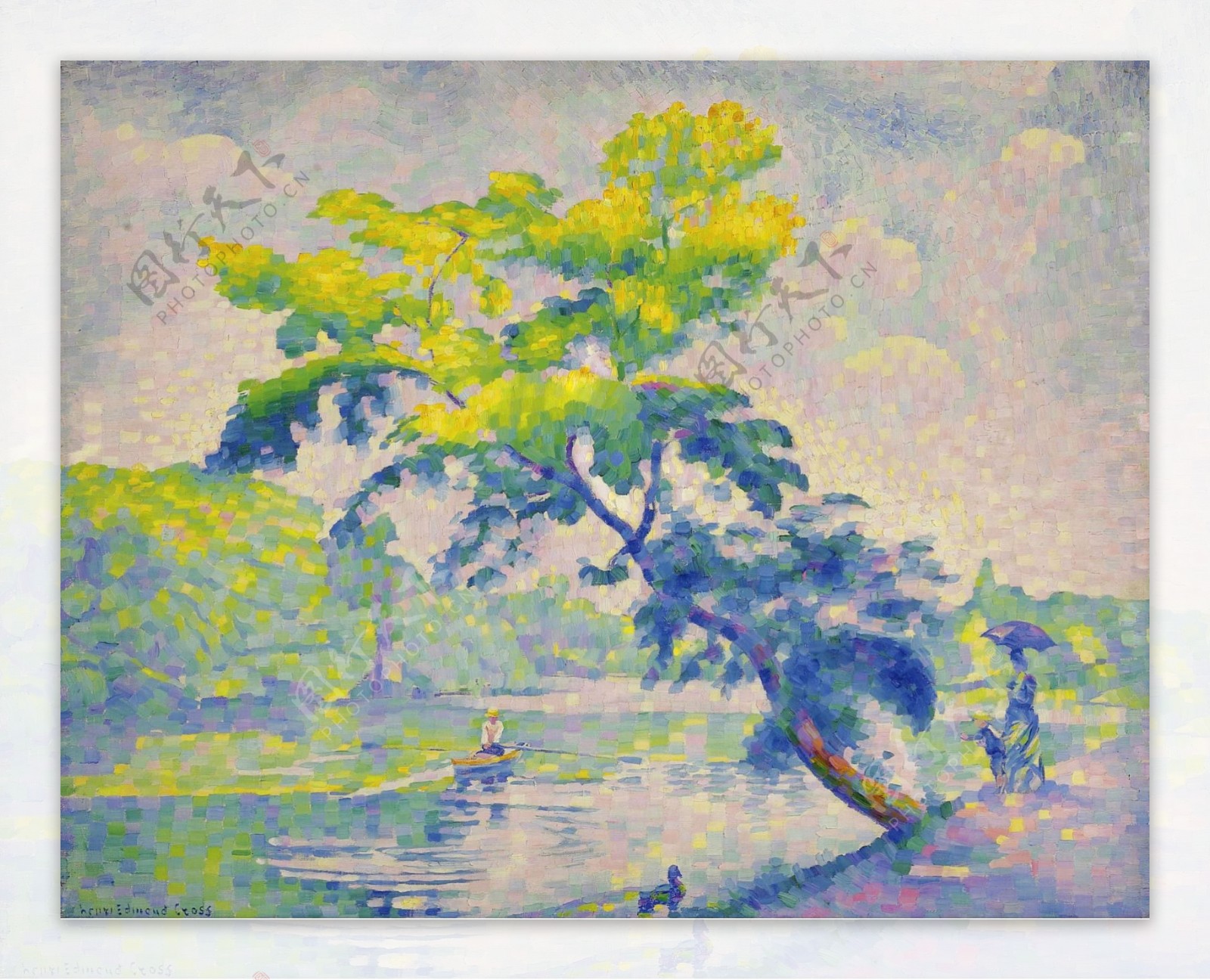 HenriEdmondCrossBentingTree1905大师画家风景画静物油画建筑油画装饰画