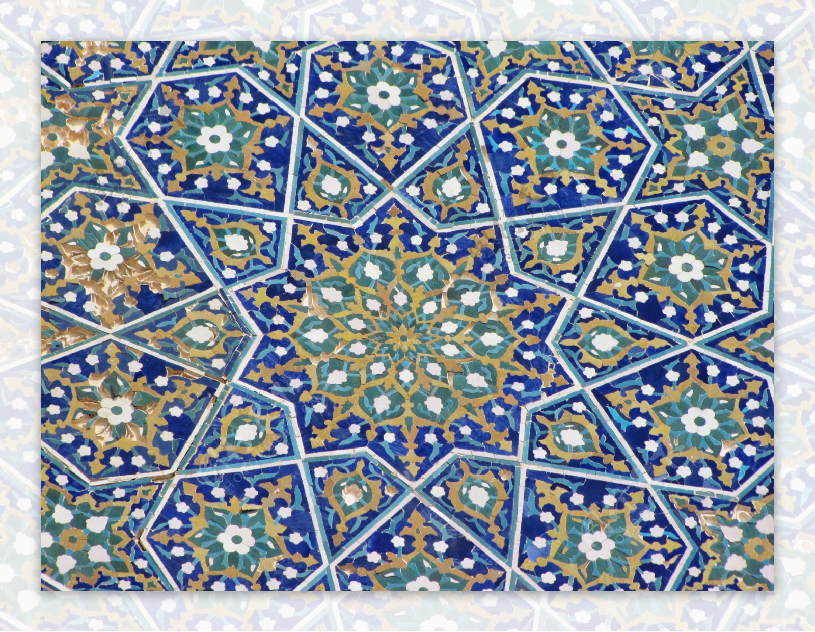 阿拉伯风情对称墙面艺术花纹图片