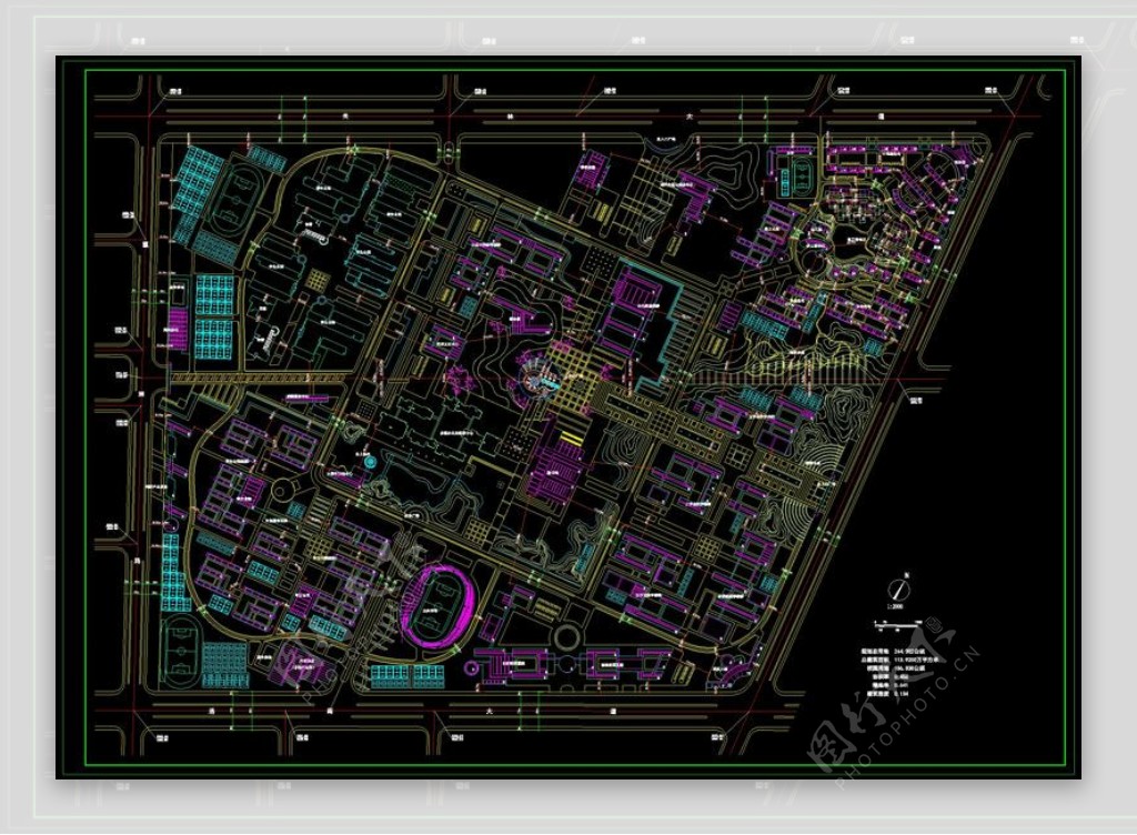 某高校新校区规划cad图纸