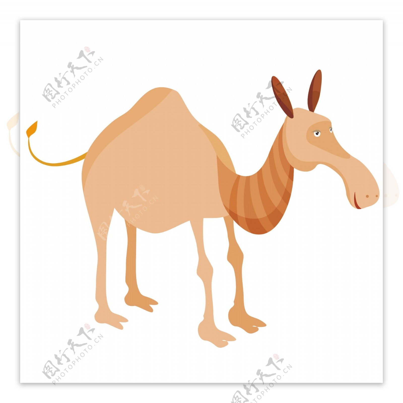 印花矢量图童装卡通动物动物骆驼免费素材