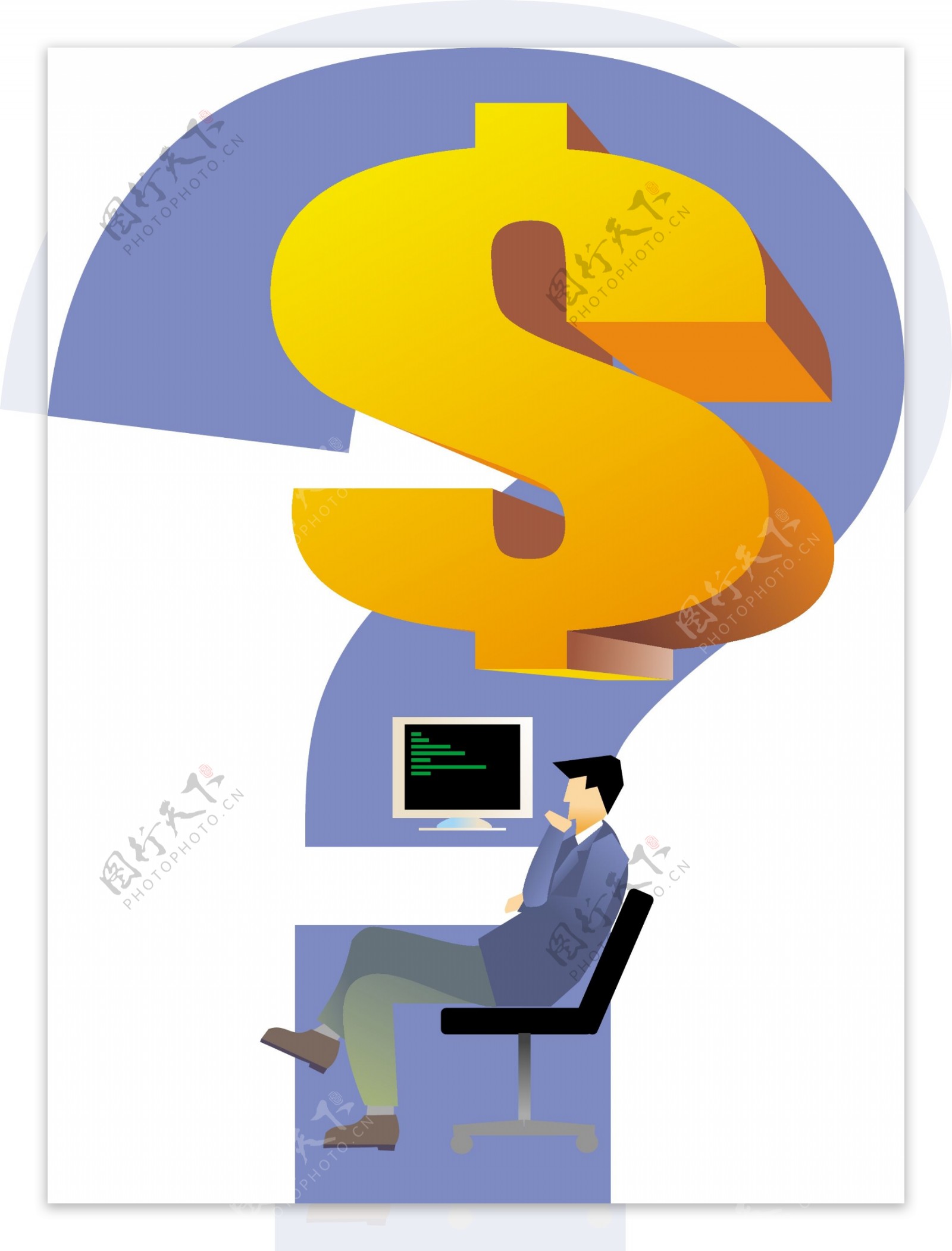 商务金融商业插画图片