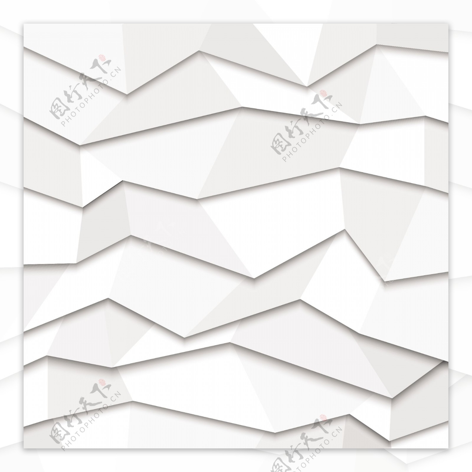 3D白皮书背景折纸样式