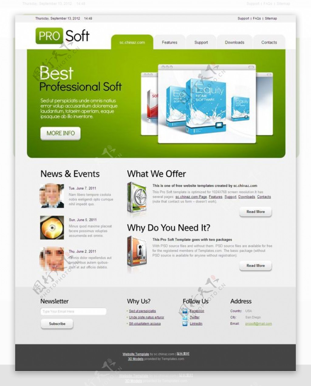 绿色植物网页模板CSS图片素材-编号05723457-图行天下