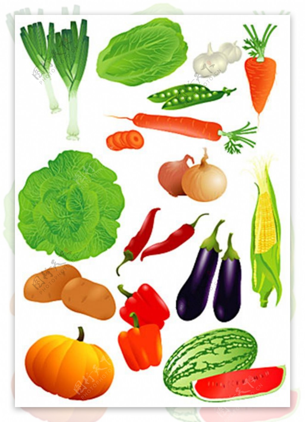 水果蔬菜矢量素材