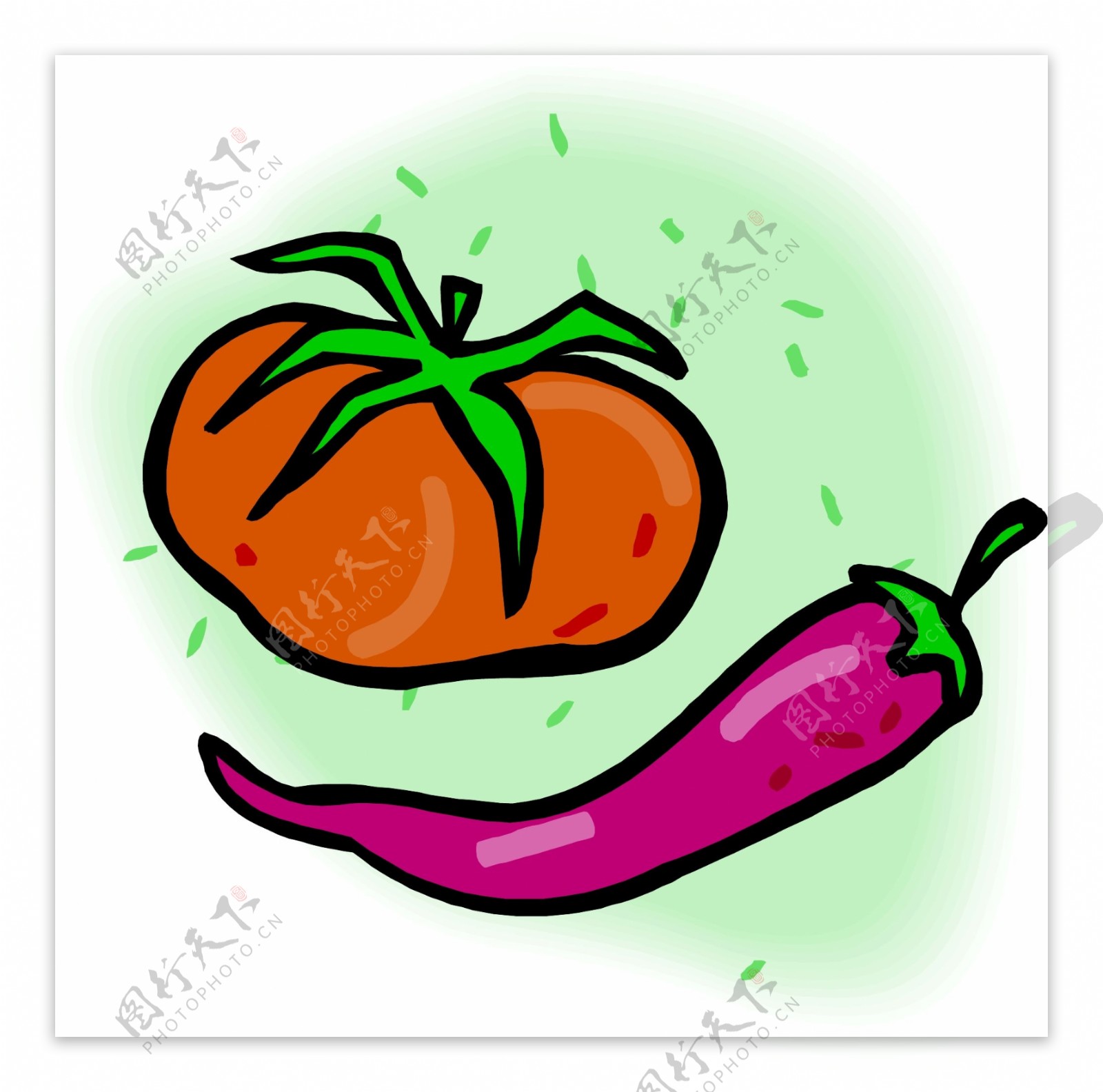 蔬菜水果卡通漫画