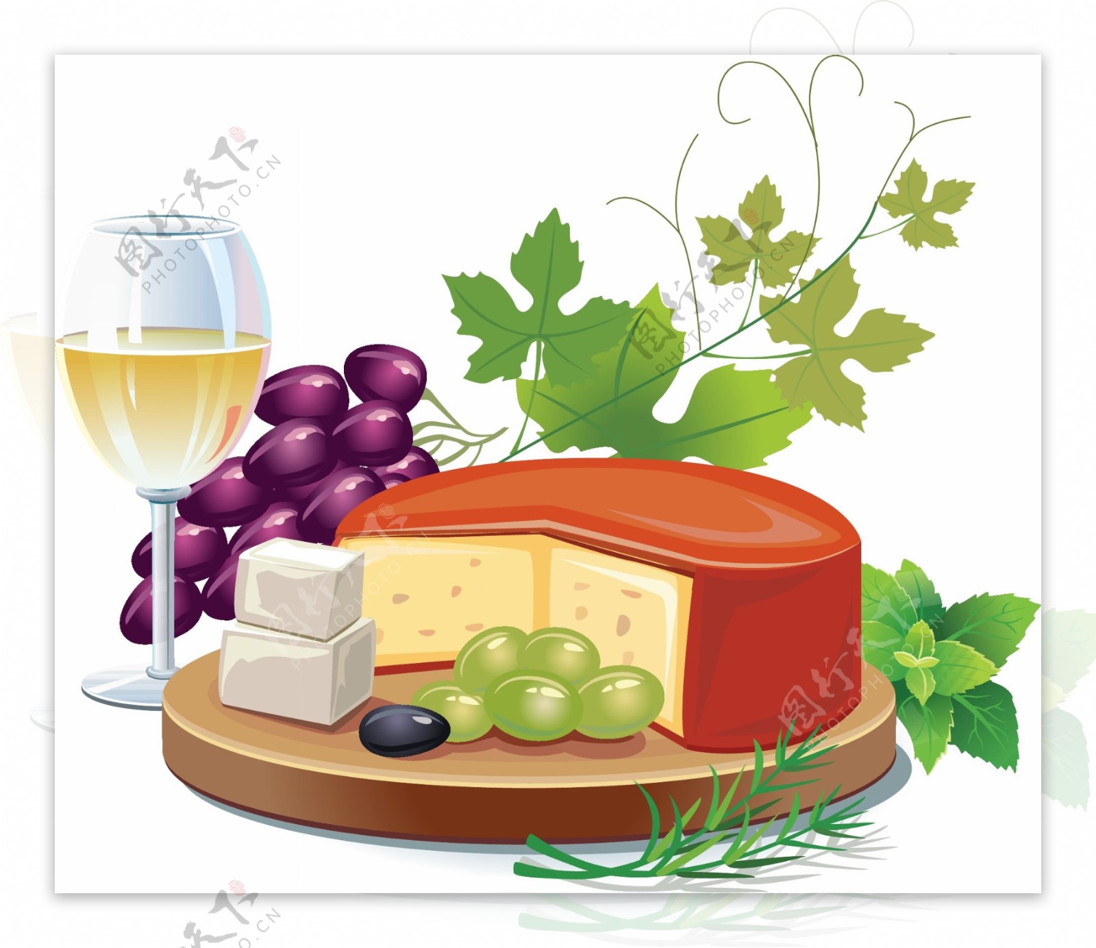 复古的葡萄酒和食品设计矢量图03