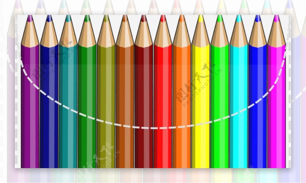 彩色铅笔矢量图像