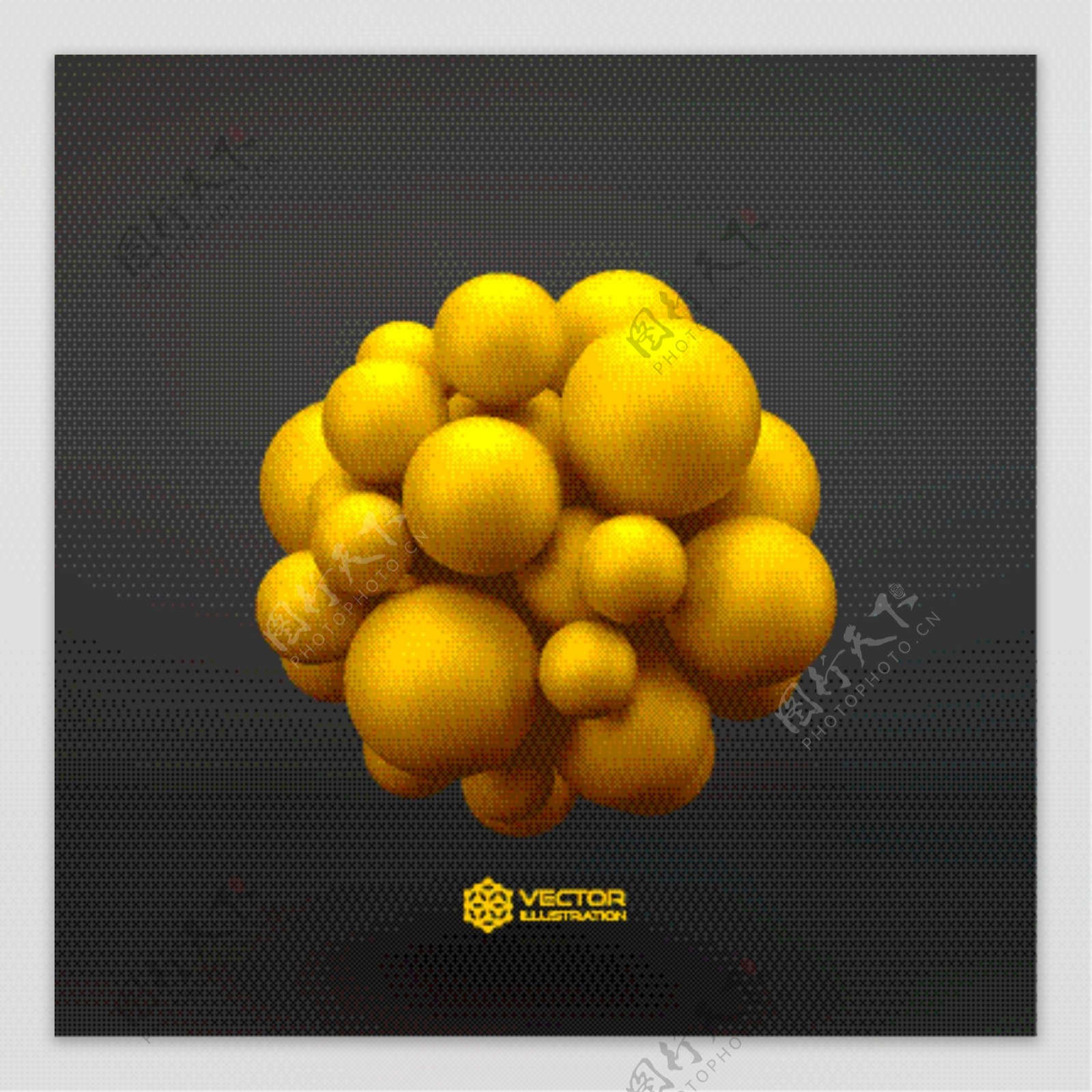 三维分子球图片
