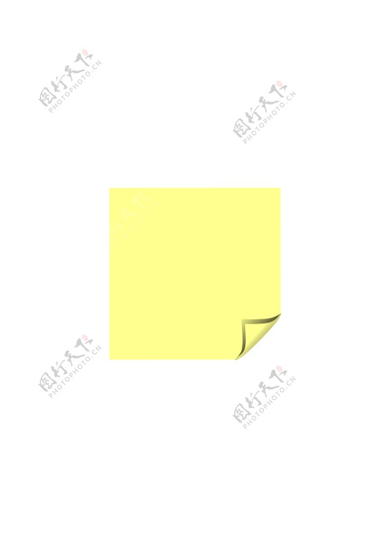 便条折角的黄色